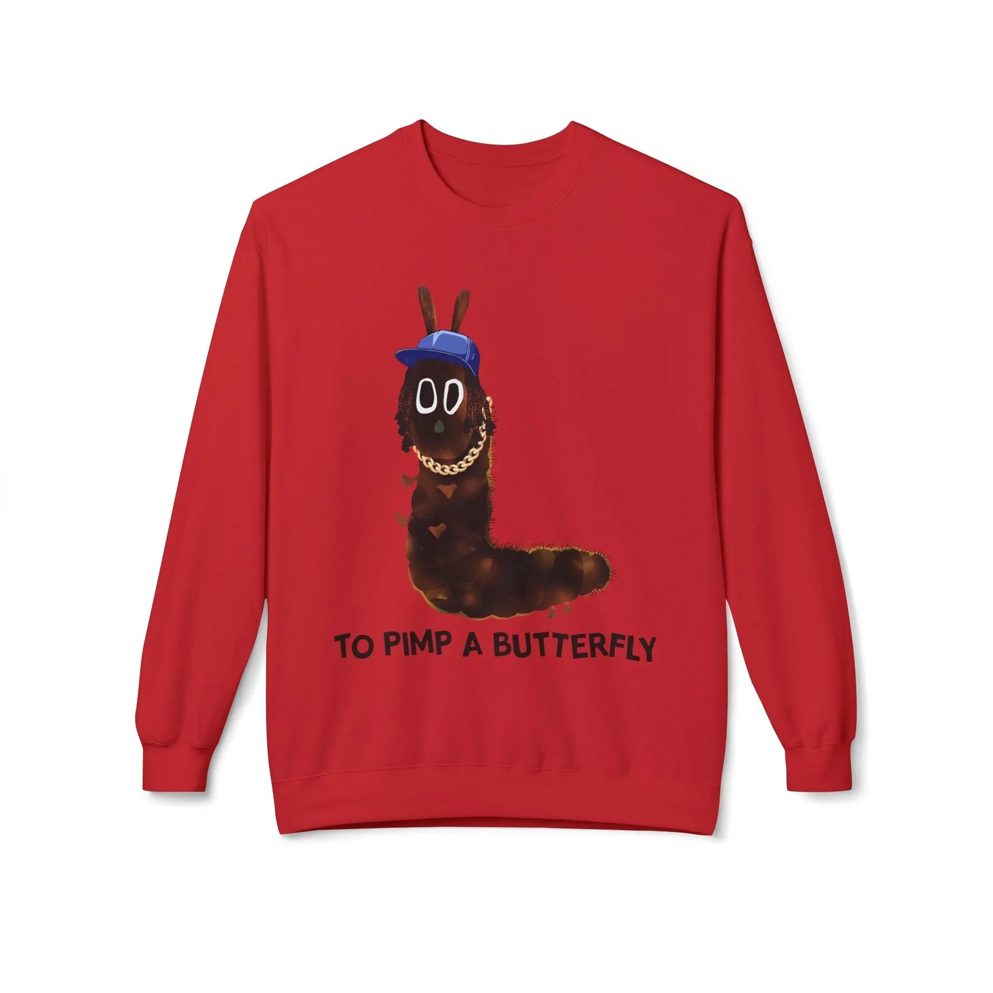 Kendrick Unisex Fleece Crewneck Sweatshirt - 'To Pimp a Butterfly' Design Printify