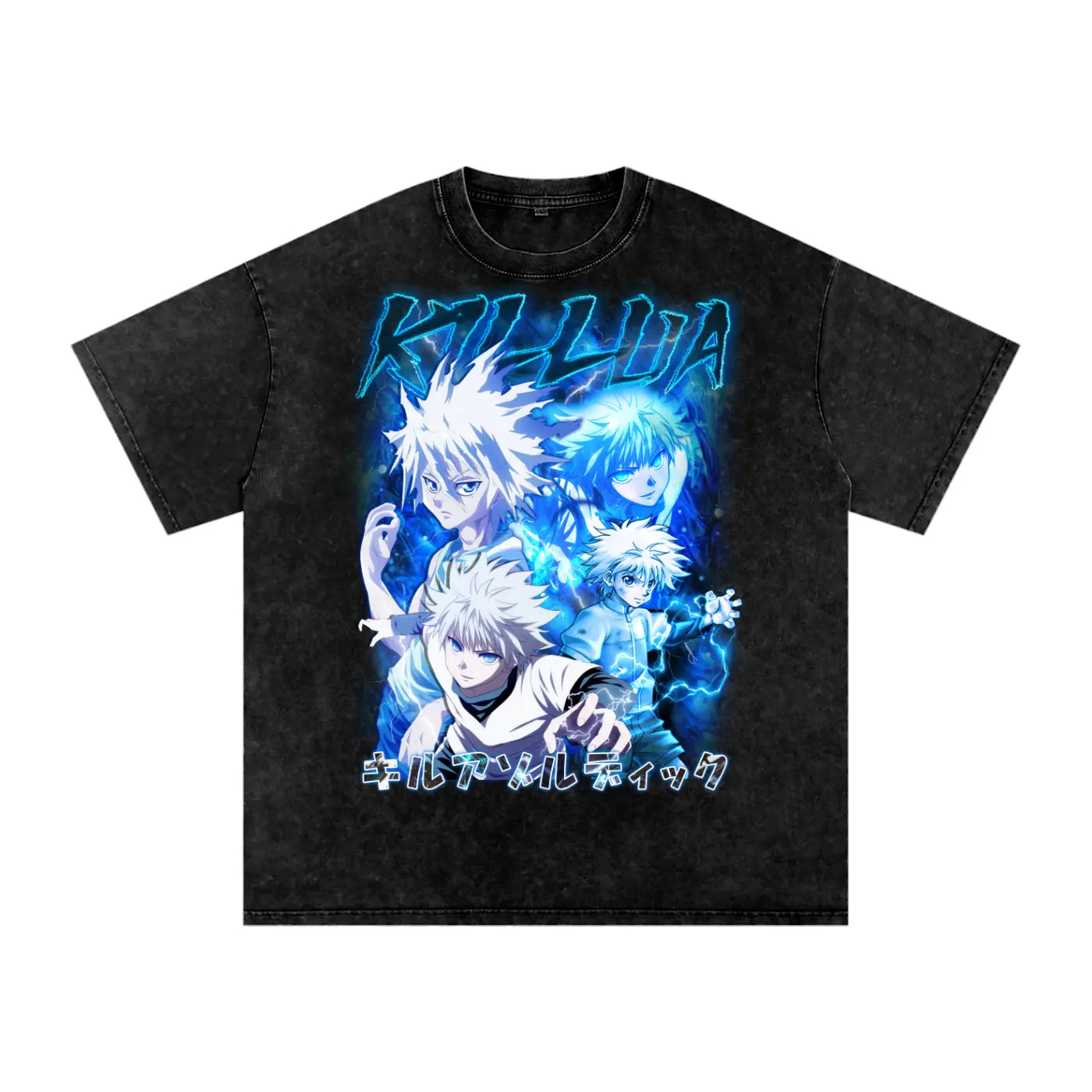 Killua Hunter x Hunter Acid Wash Oversize T-Shirt ODMPOD