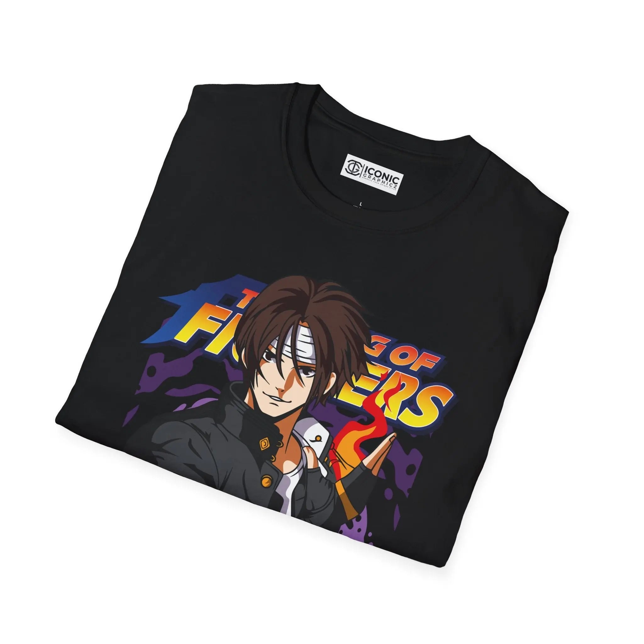 King of Fighters Kyo Kusanagi T-Shirt - Softstyle Unisex Tee for Gamers Printify