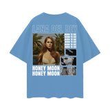LANA DEL REY Oversize Deep Drop Shoulder Tee ODMPOD