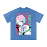 Lucy Cyberpunk Edgerunners Acid Wash Oversize T-Shirt ODMPOD