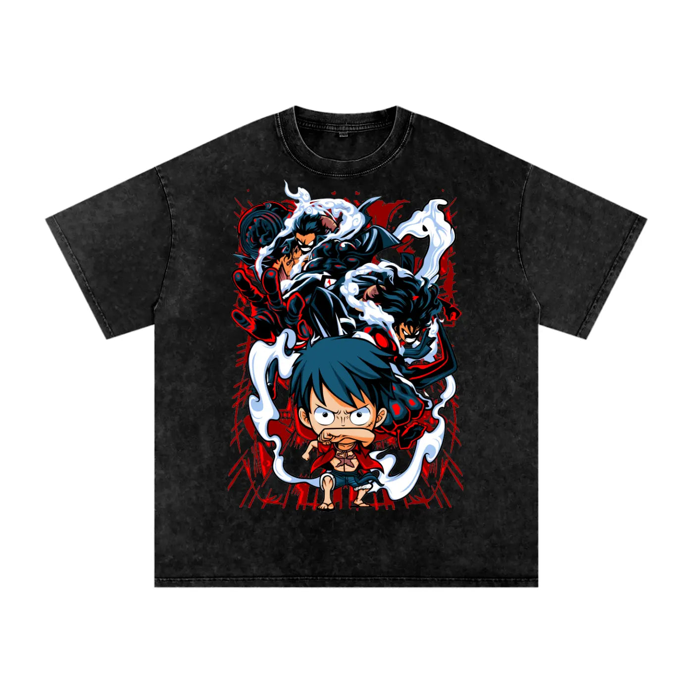 Luffy One piece Acid Wash Oversize T-Shirt ODMPOD