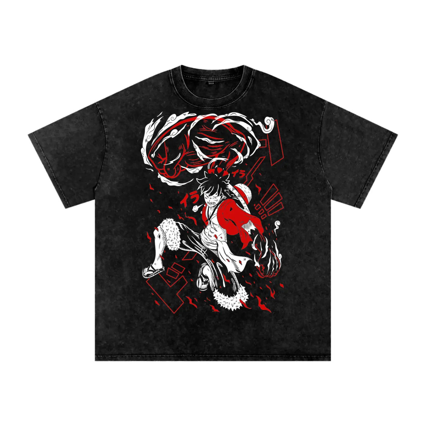 Luffy One piece Acid Wash Oversize T-Shirt ODMPOD