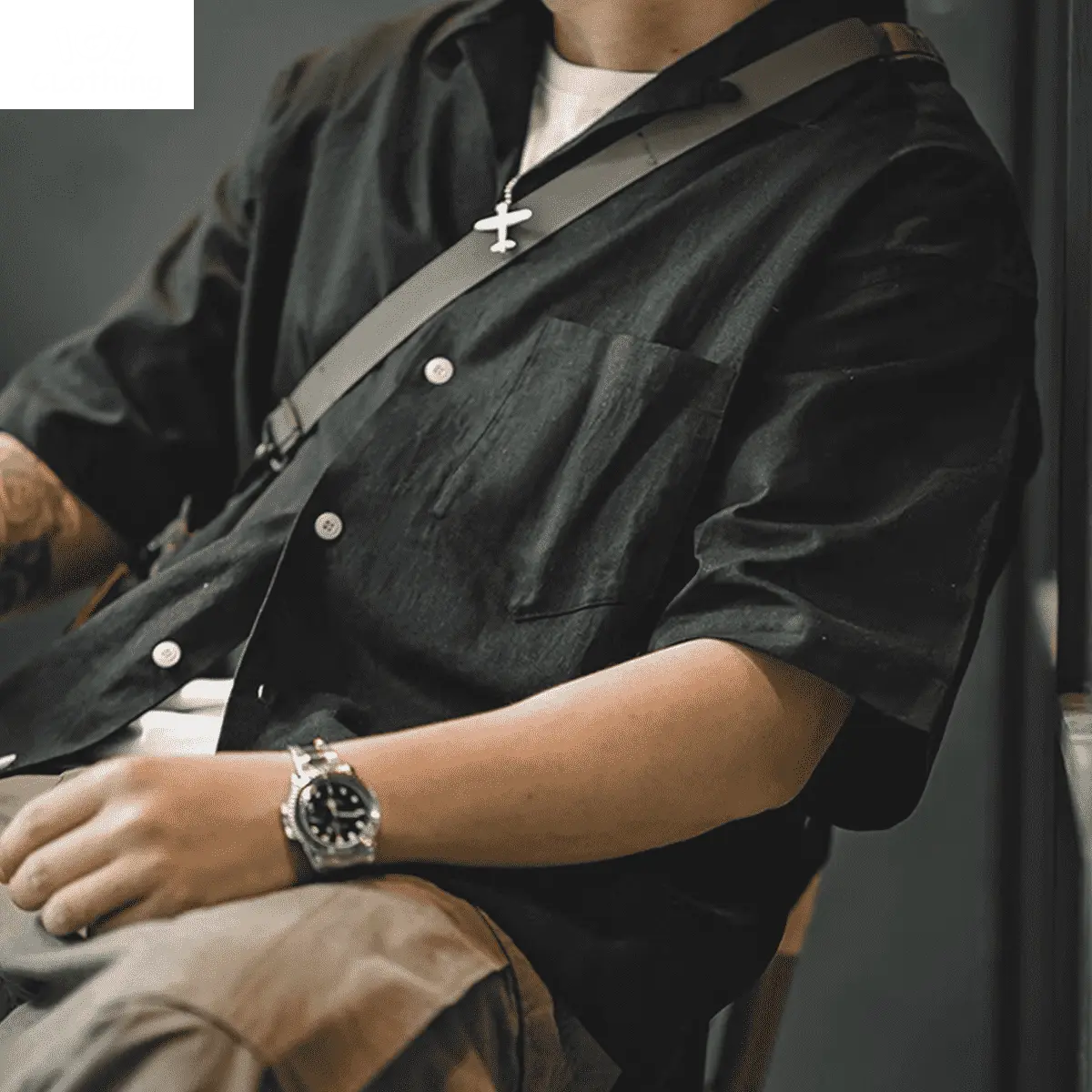 Luigi Death Stare Cuban Collar Short-sleeve Shirt IGZ Clothing