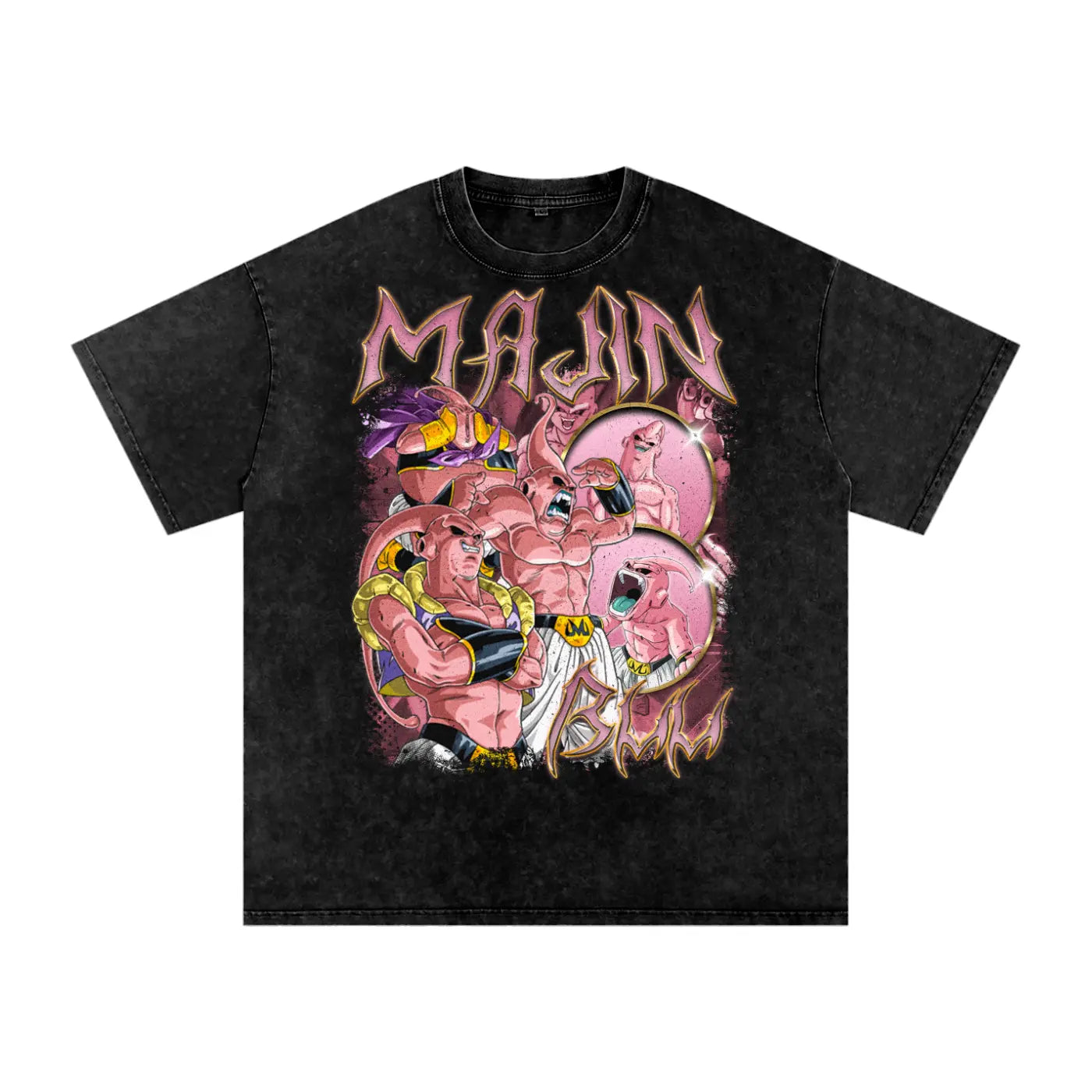 Majin Buu Dragonball Acid Wash Oversize T-Shirt ODMPOD