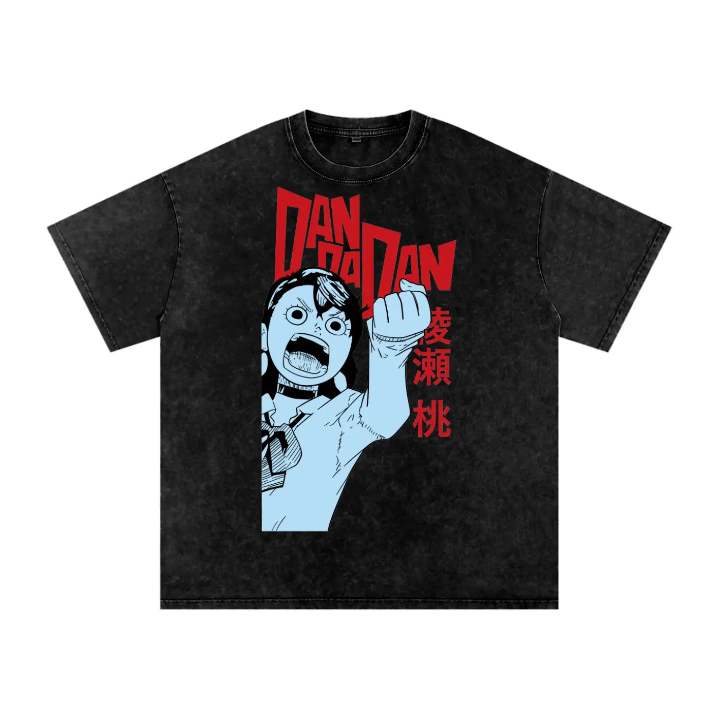 Momo Dandadan Acid Wash Oversize T-Shirt ODMPOD
