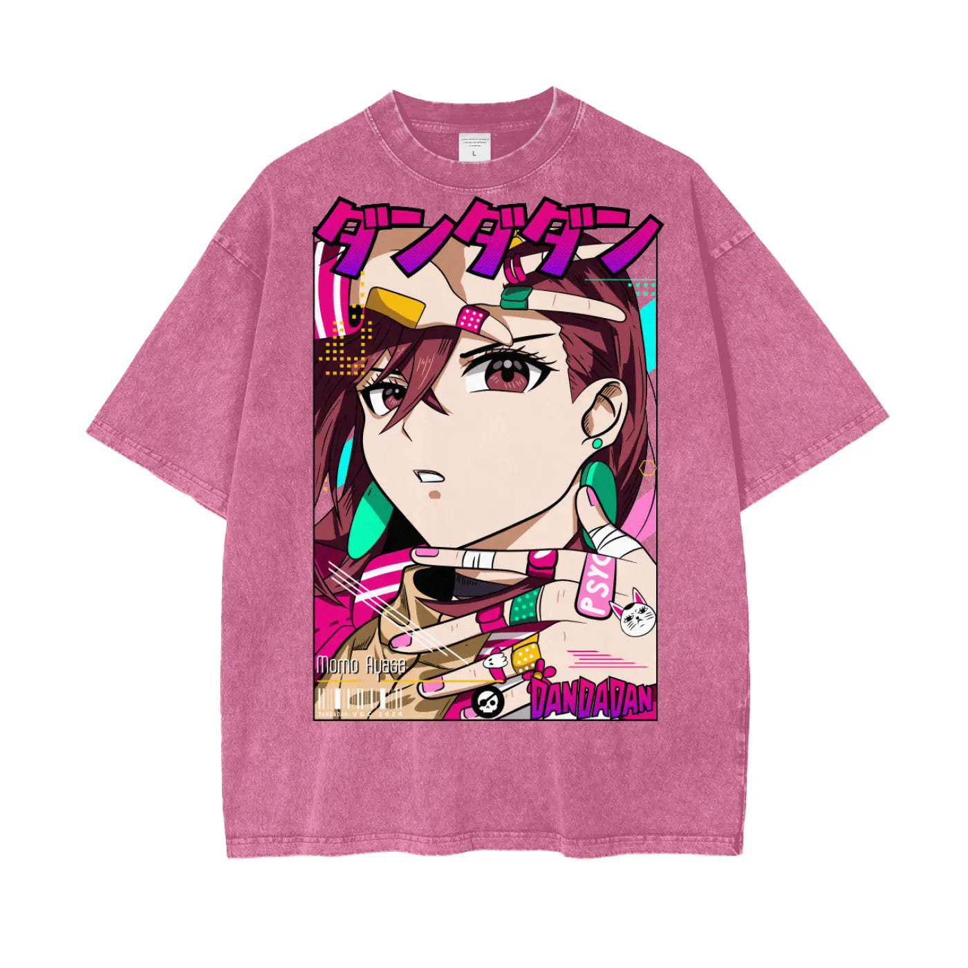 Momo Dandadan Oversize Snow Washed T-Shirt ODMPOD