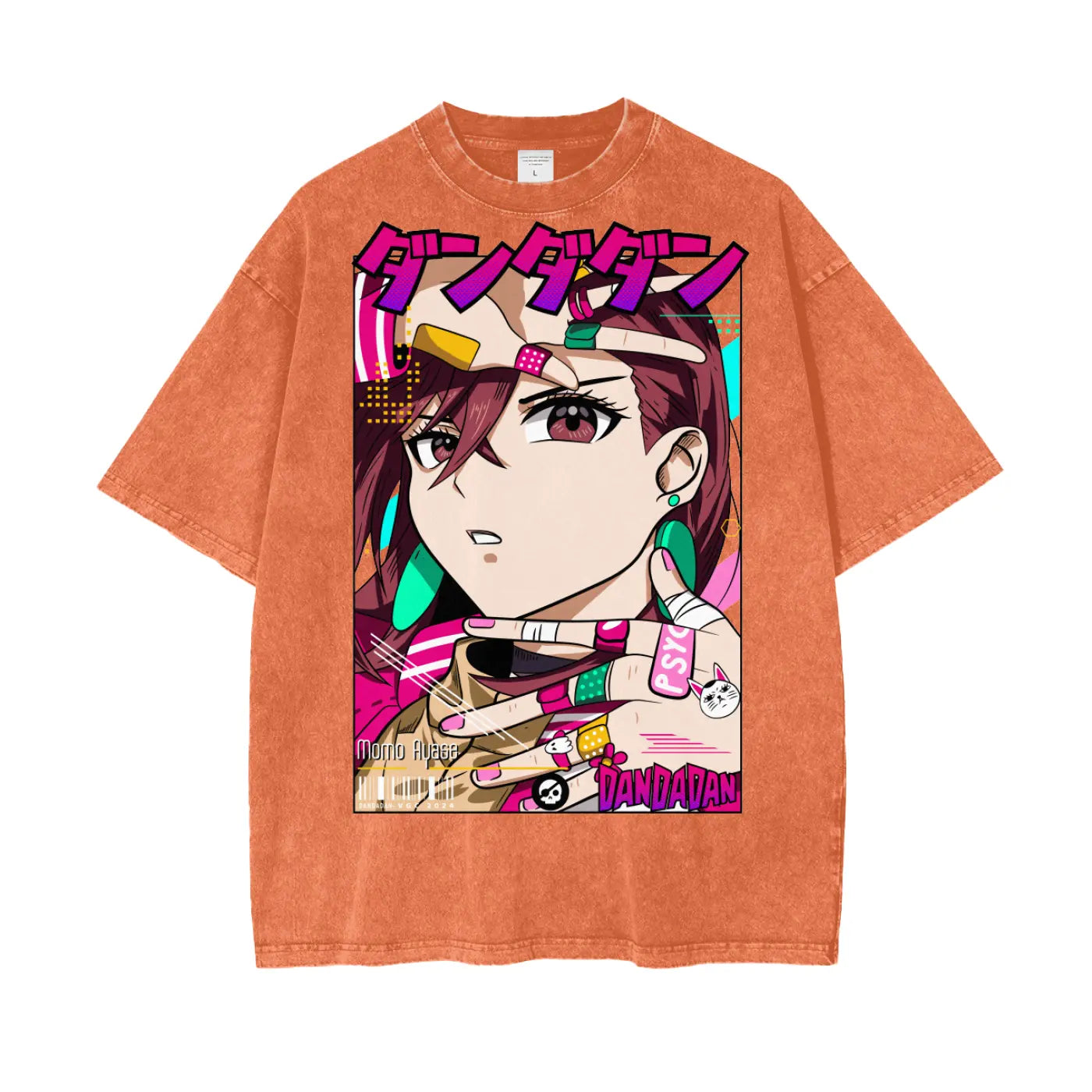 Momo Dandadan Oversize Snow Washed T-Shirt ODMPOD