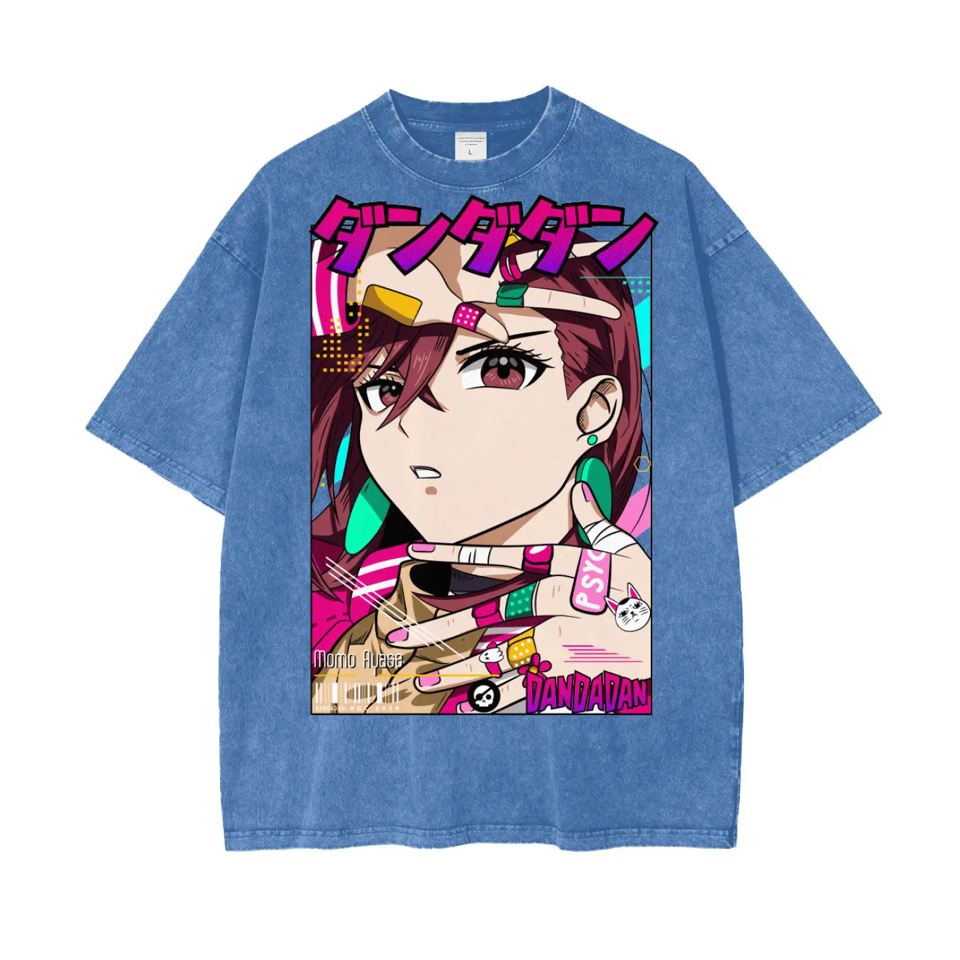 Momo Dandadan Oversize Snow Washed T-Shirt ODMPOD