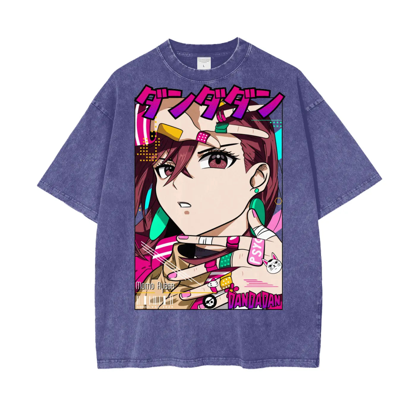 Momo Dandadan Oversize Snow Washed T-Shirt ODMPOD