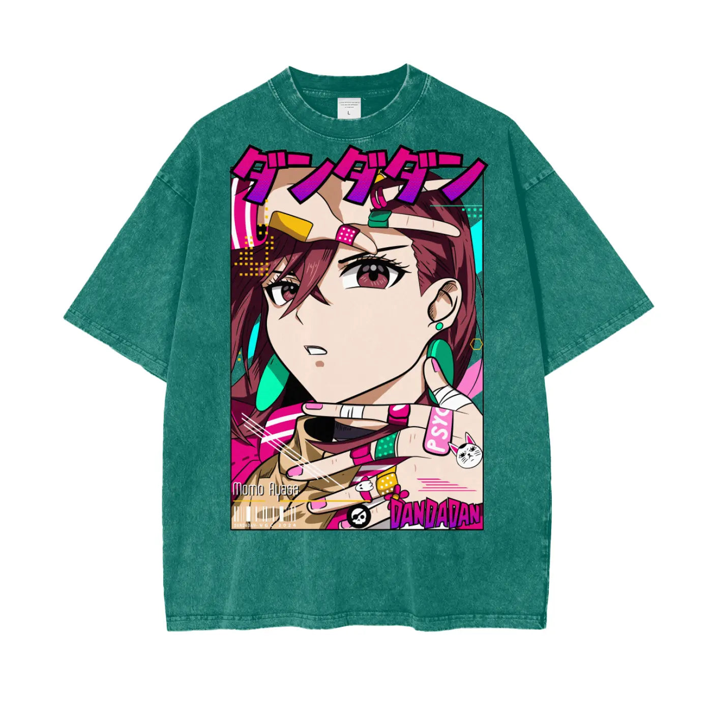 Momo Dandadan Oversize Snow Washed T-Shirt ODMPOD