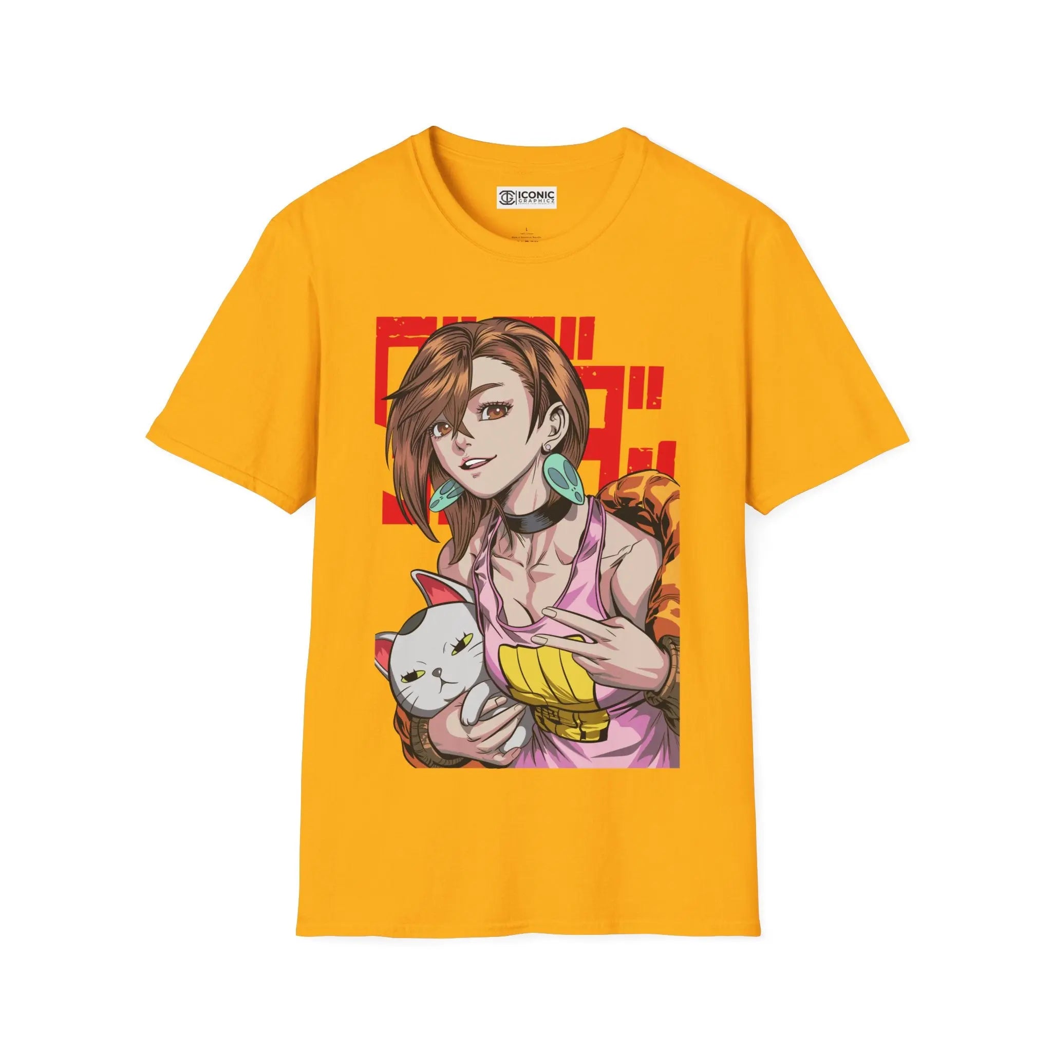 Momo x Turbo Granny Anime-Inspired Unisex Softstyle T-Shirt with Fun Graphic Printify