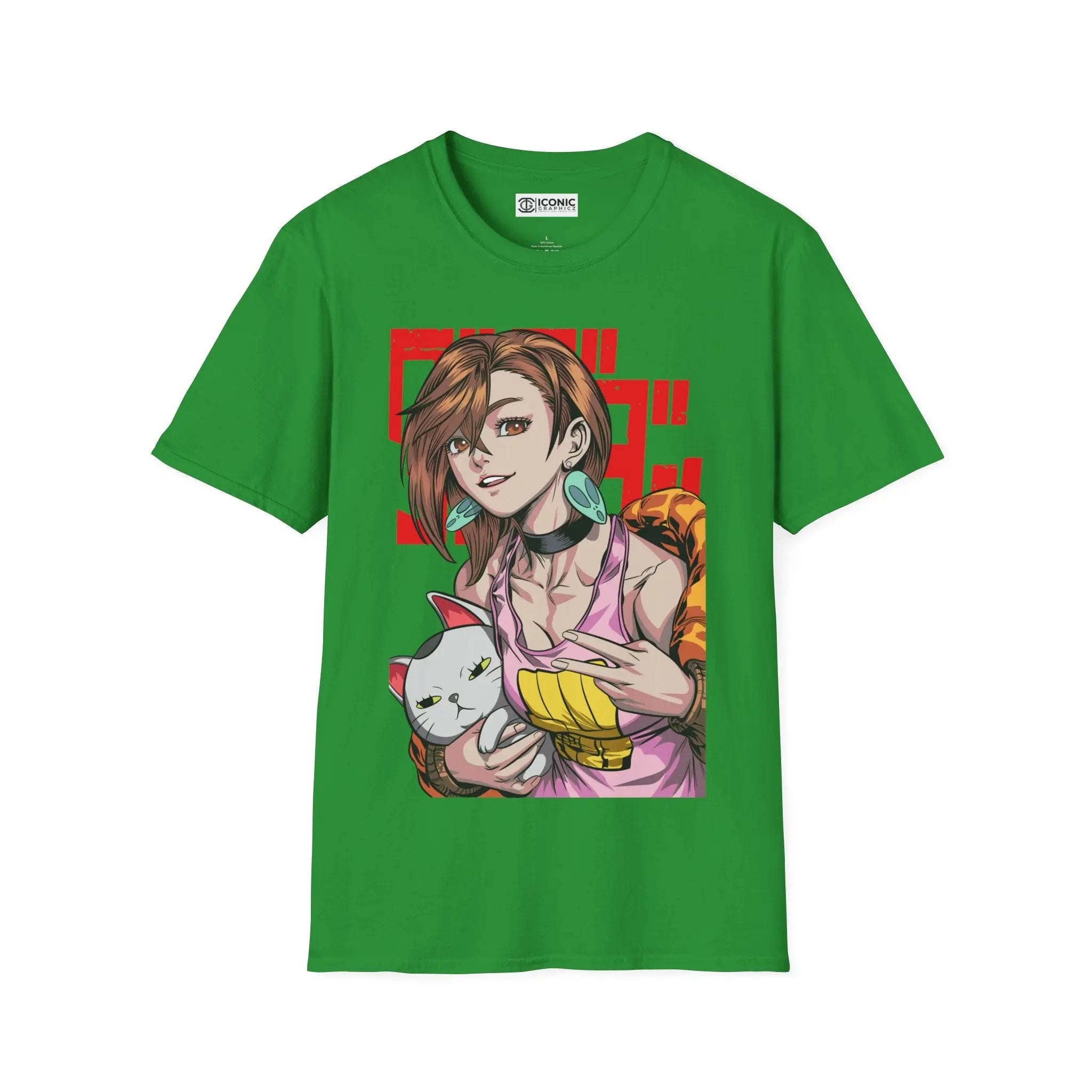 Momo x Turbo Granny Anime-Inspired Unisex Softstyle T-Shirt with Fun Graphic Printify