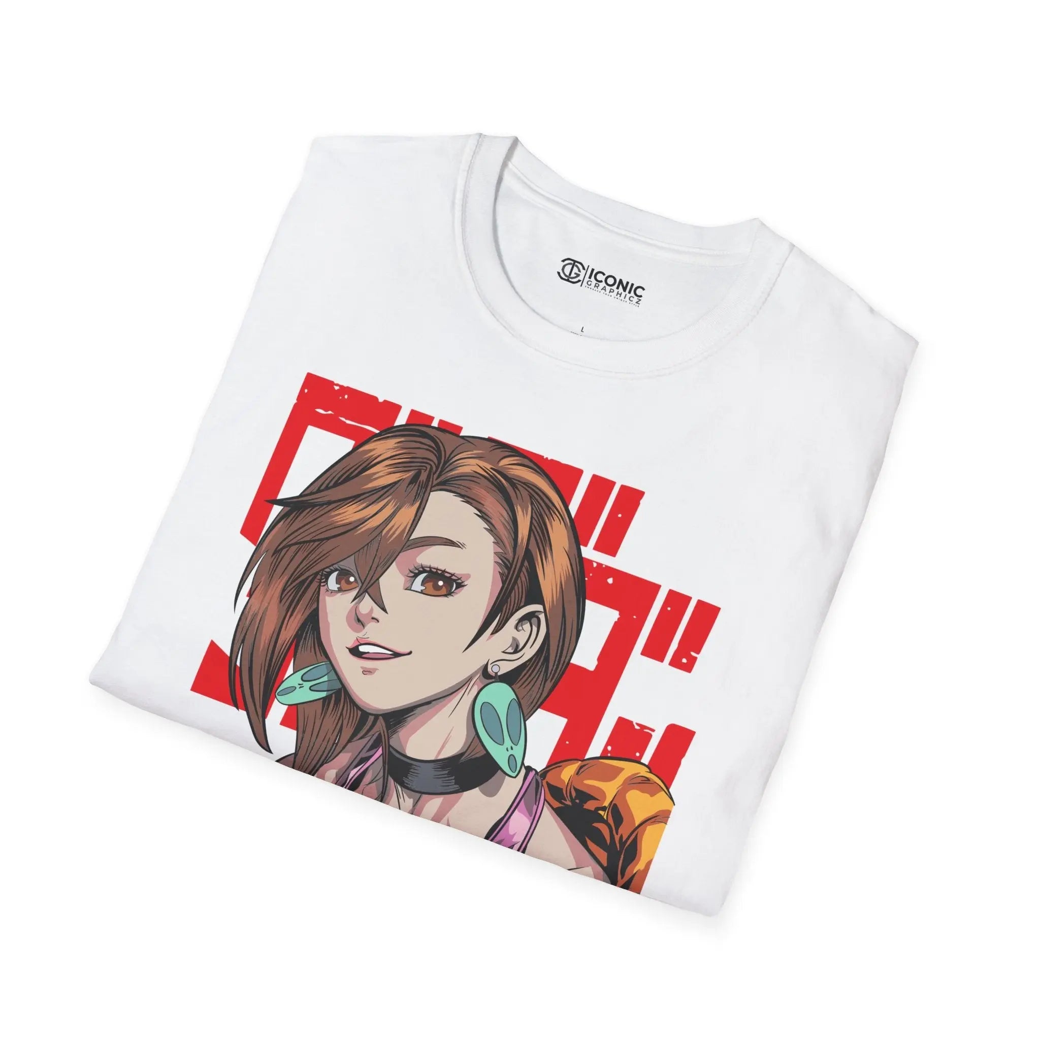 Momo x Turbo Granny Anime-Inspired Unisex Softstyle T-Shirt with Fun Graphic Printify