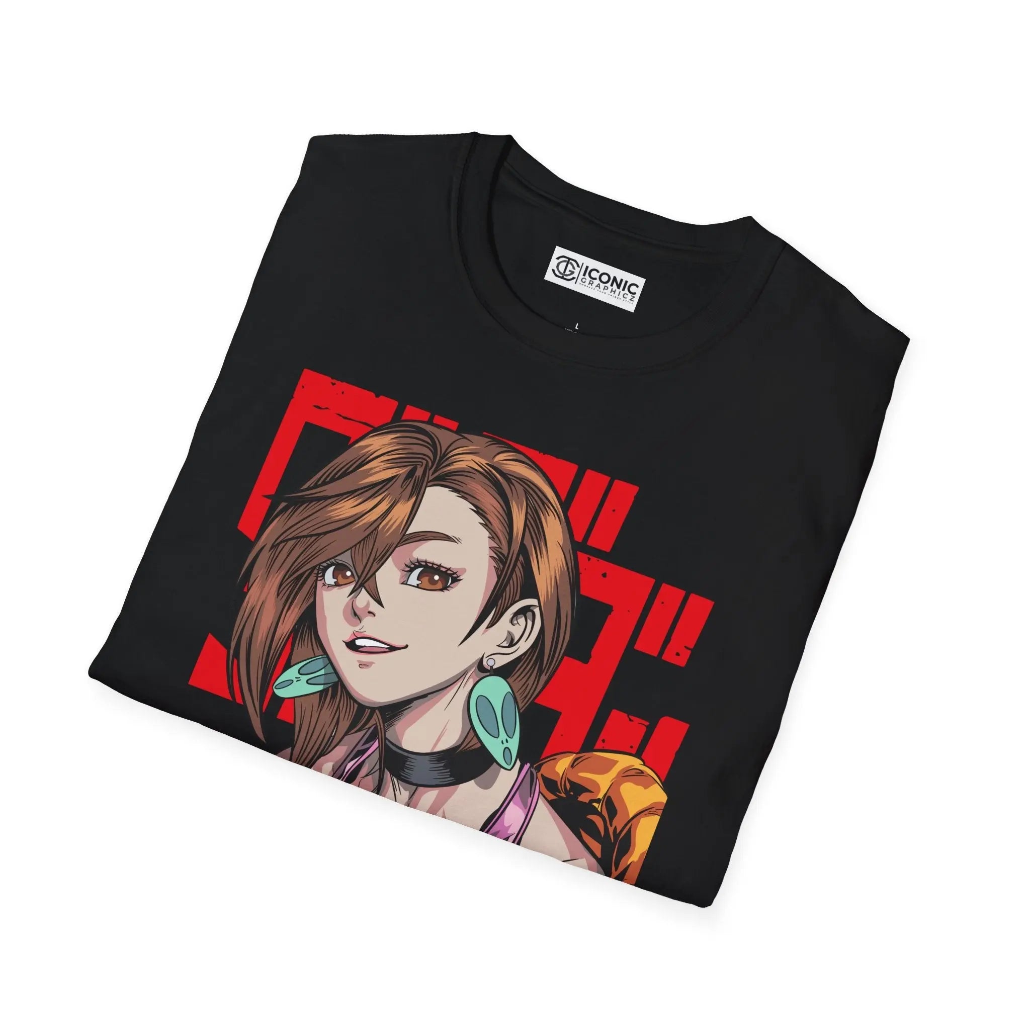Momo x Turbo Granny Anime-Inspired Unisex Softstyle T-Shirt with Fun Graphic Printify
