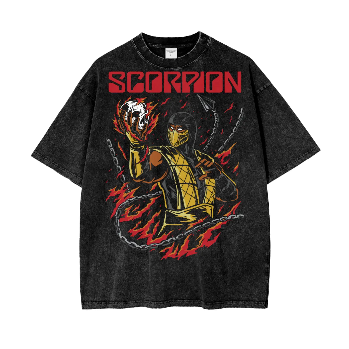 Mortal Kombat Oversize Snow Washed T-Shirt ODMPOD