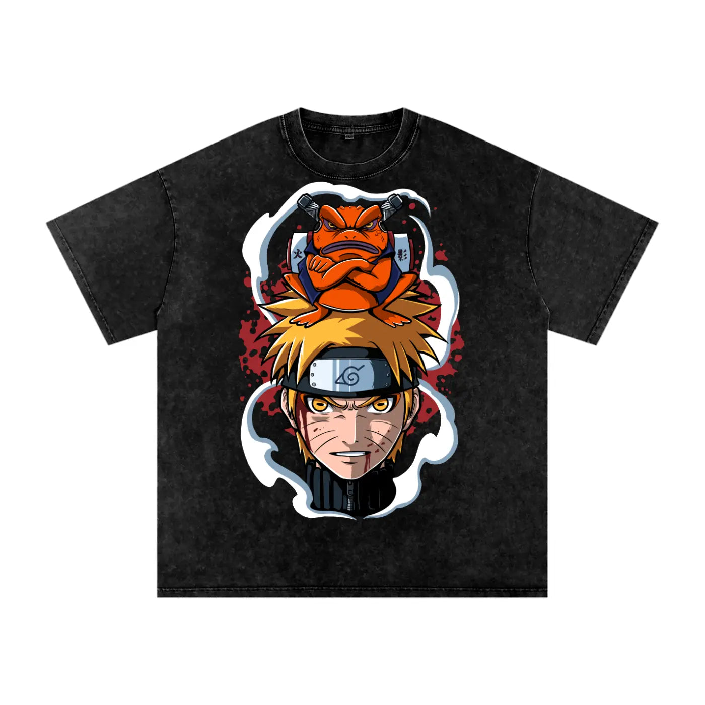 Naruto Acid Wash Oversize T-Shirt ODMPOD