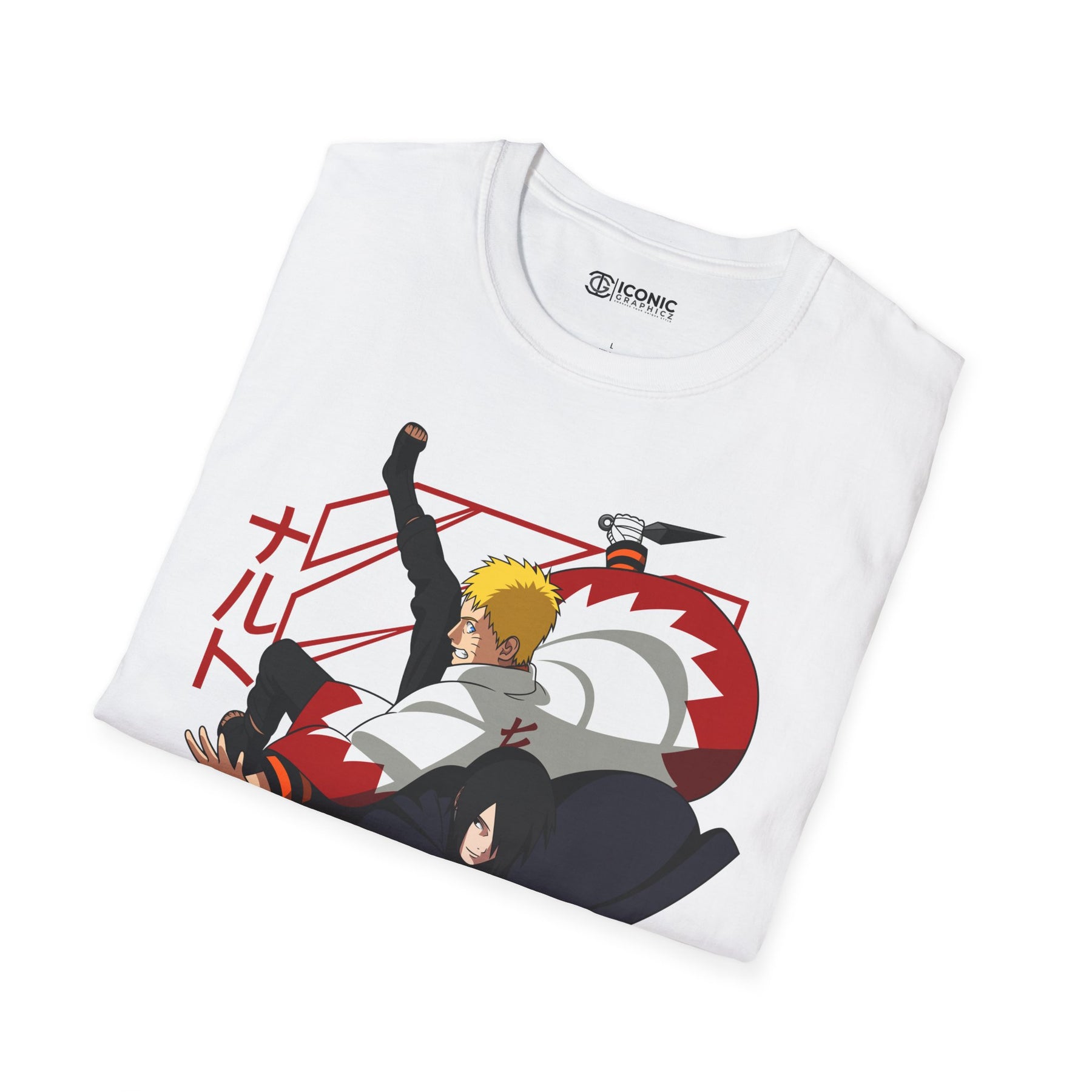 Naruto and Uchiha Sasuke T-Shirt - IGZ Clothing  - Naruto and Sasuke Unisex Softstyle T-Shirt Best Price 26 at IGZ Clothing 