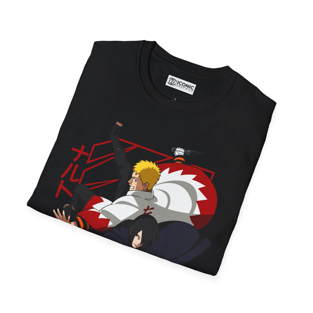 Naruto and Uchiha Sasuke T-Shirt - IGZ Clothing  - Naruto and Sasuke Unisex Softstyle T-Shirt Best Price 26 at IGZ Clothing 
