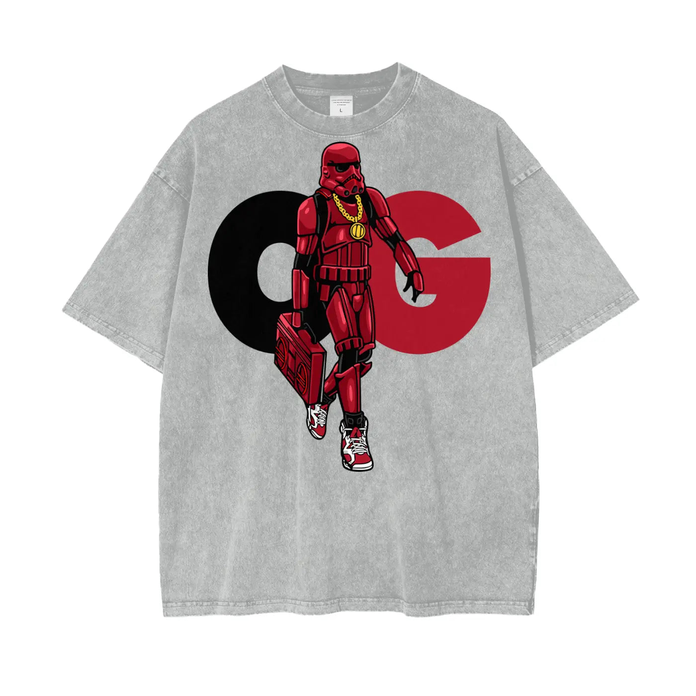 OG Storm Trooper Starwars Oversize Snow Washed T-Shirt ODMPOD