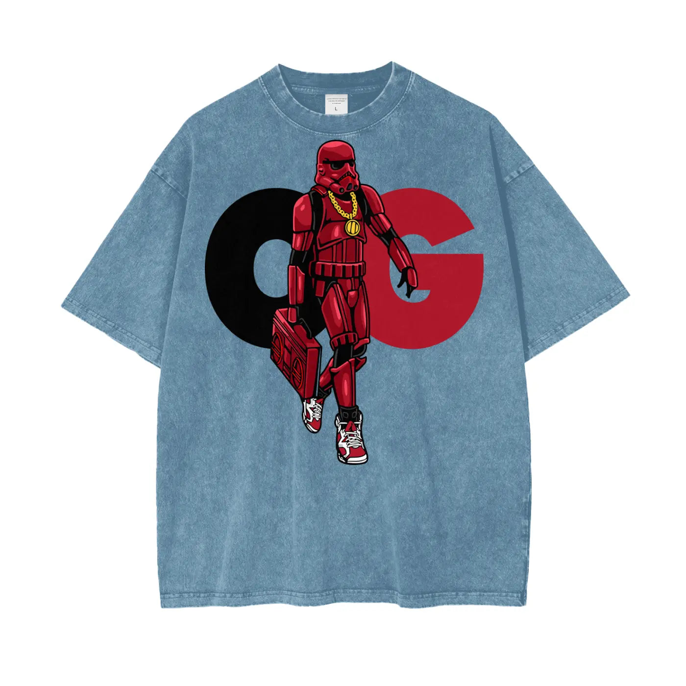 OG Storm Trooper Starwars Oversize Snow Washed T-Shirt ODMPOD