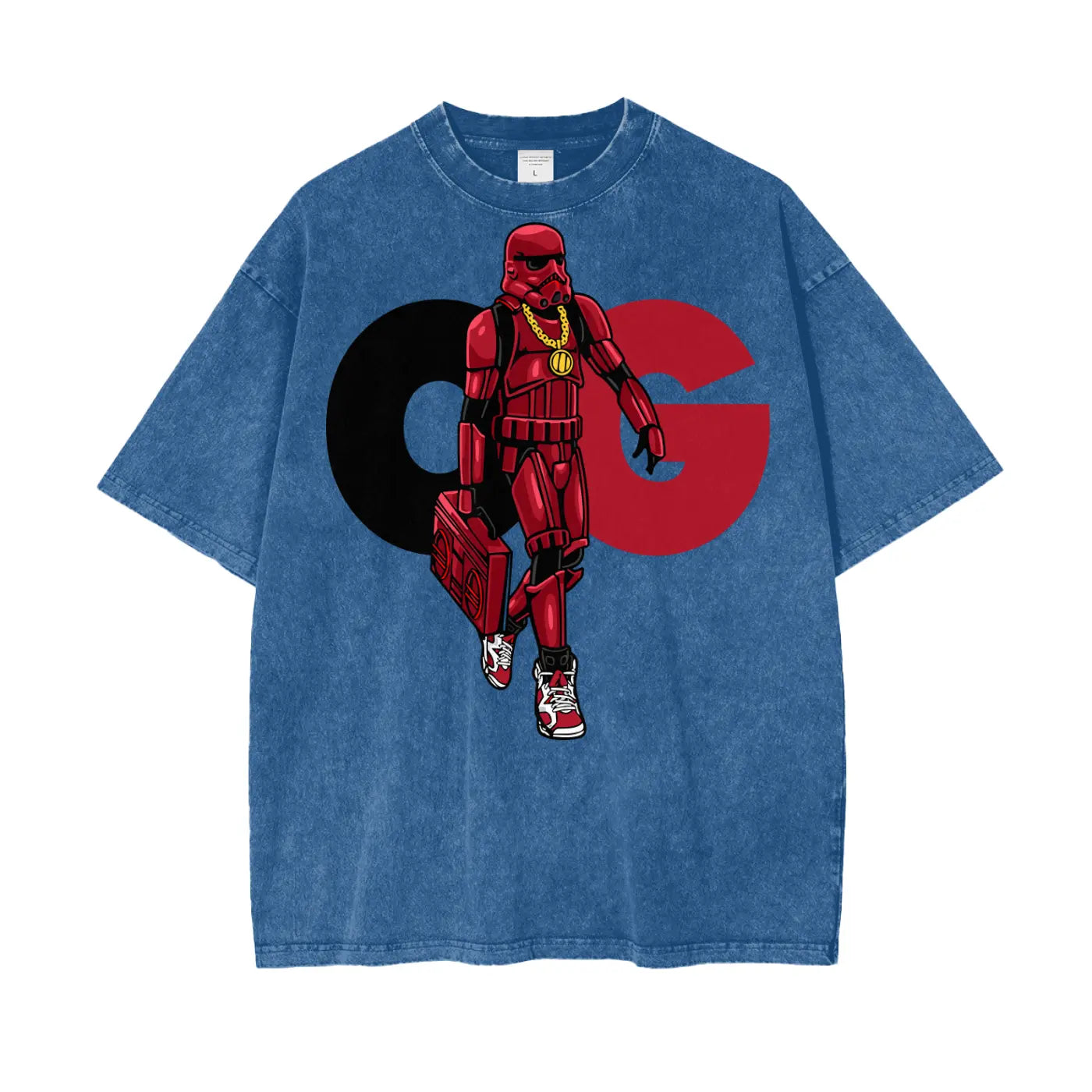 OG Storm Trooper Starwars Oversize Snow Washed T-Shirt ODMPOD