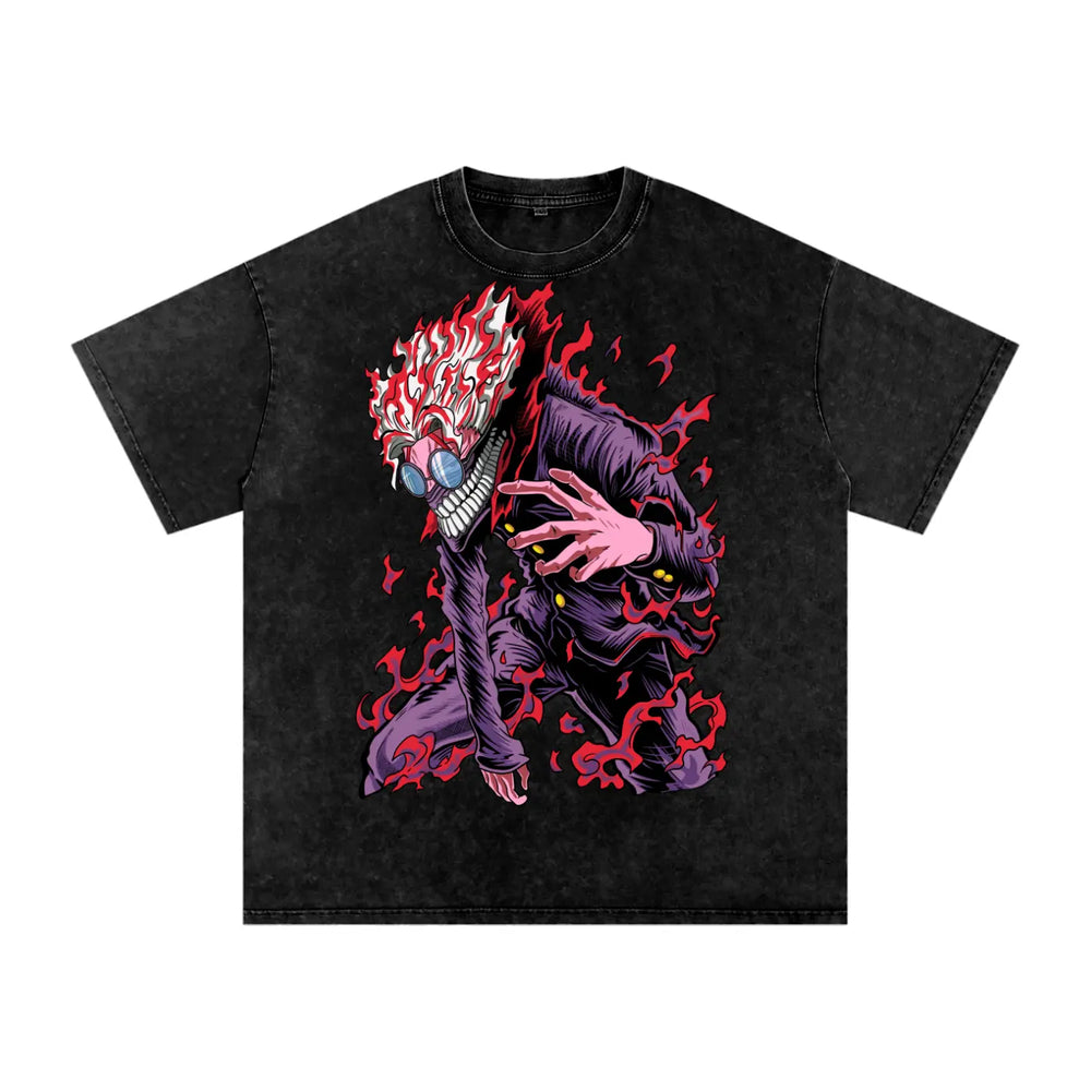Okarun Dandadan Acid Wash Oversize T-Shirt ODMPOD