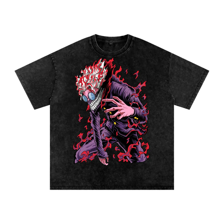 Okarun Dandadan Acid Wash Oversize T-Shirt ODMPOD