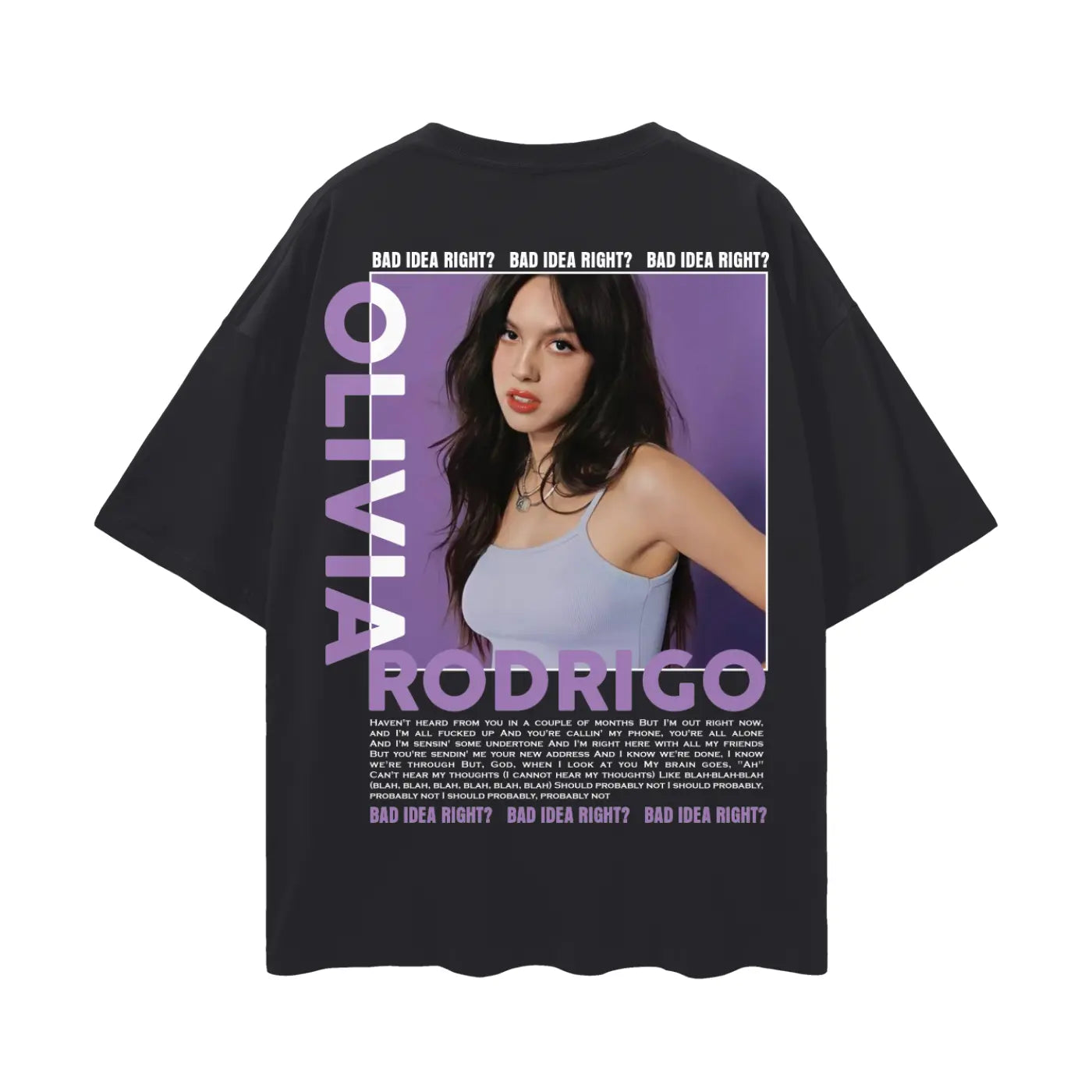 Olivia Rodrigo Oversize Deep Drop Shoulder Tee ODMPOD