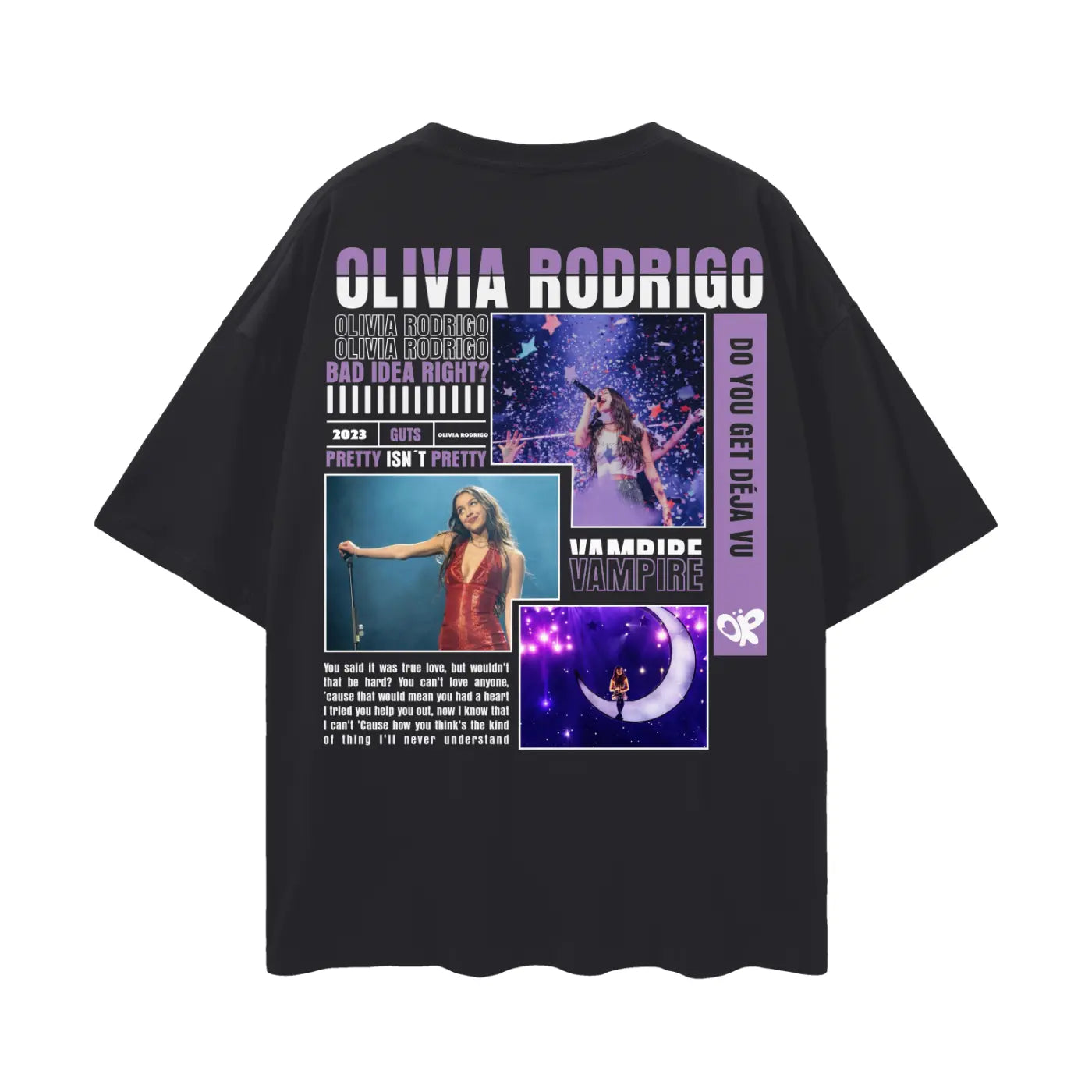 Olivia Rodrigo Oversize Deep Drop Shoulder Tee ODMPOD