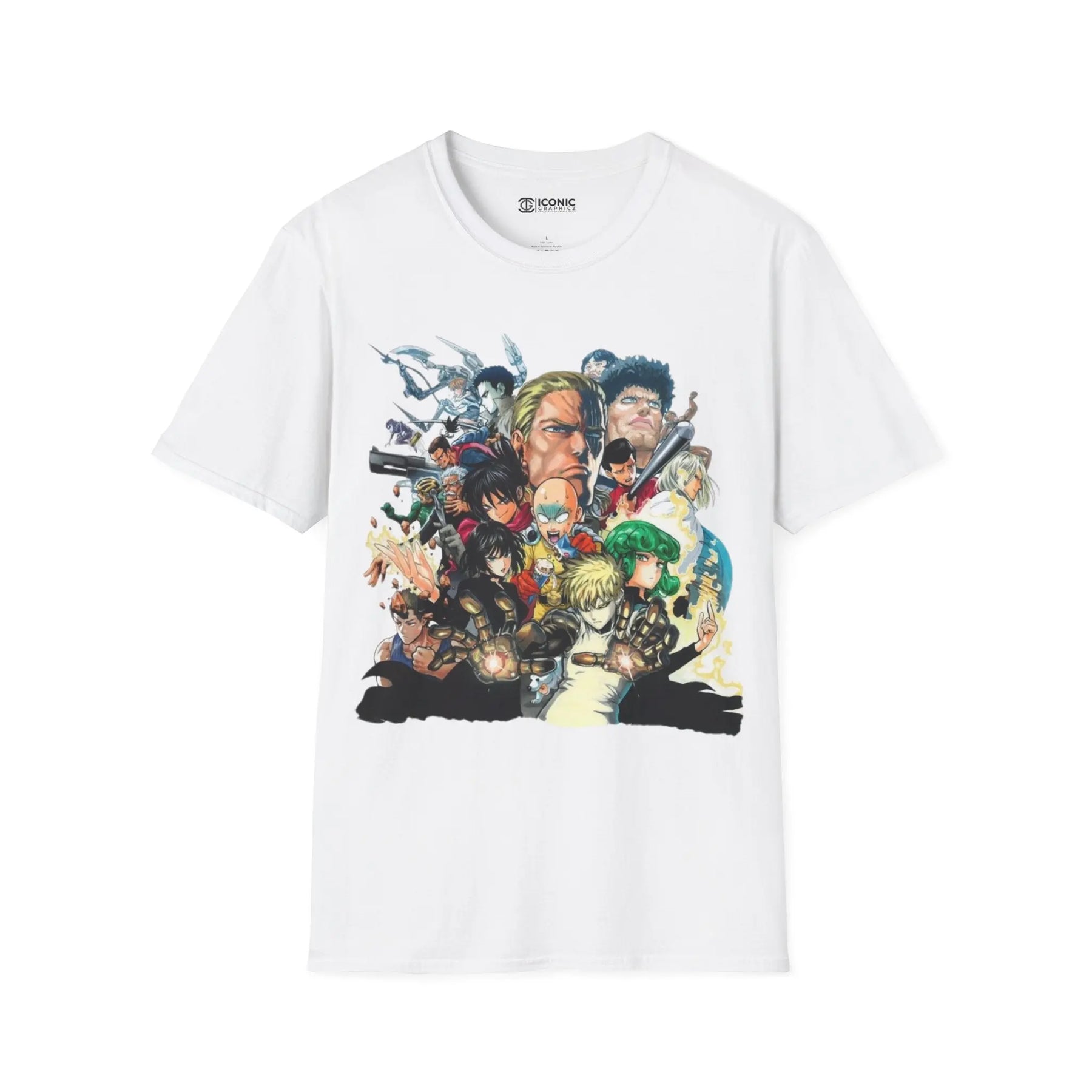 One Puch Man Hero Cast T-Shirt Printify