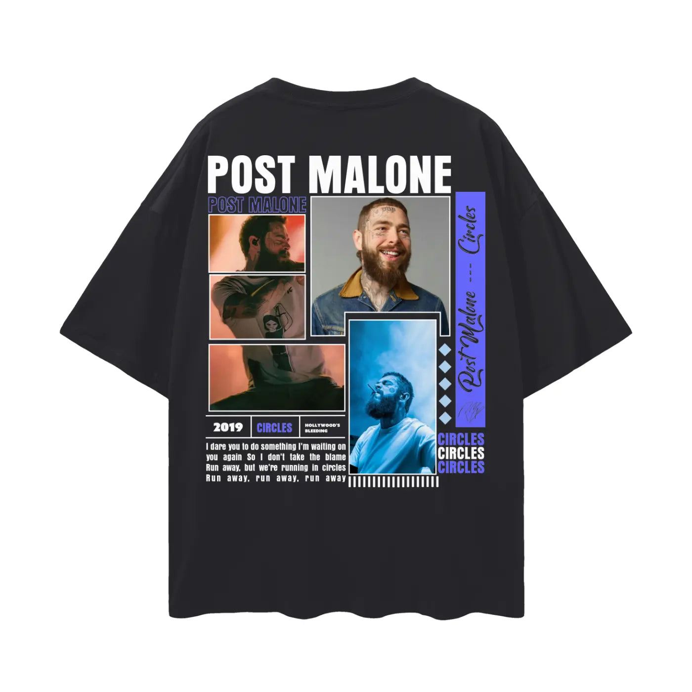 POST MALONE Oversize Deep Drop Shoulder Tee ODMPOD