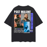 POST MALONE Oversize Deep Drop Shoulder Tee ODMPOD