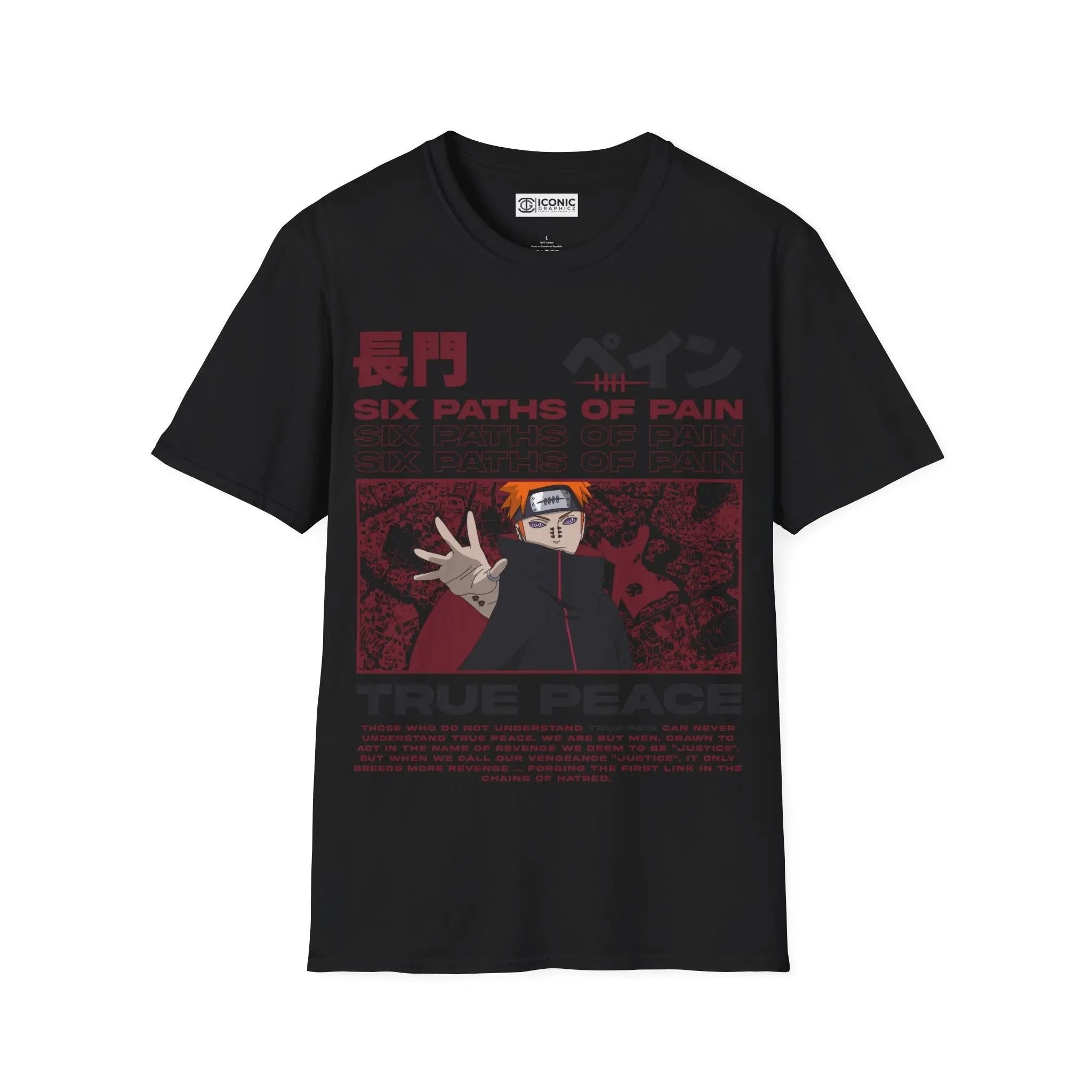 Pain Naruto T-Shirt Printify