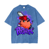Pochita Chainsaw Man Oversize Snow Washed T-Shirt ODMPOD
