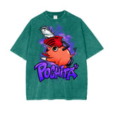 Pochita Chainsaw Man Oversize Snow Washed T-Shirt ODMPOD