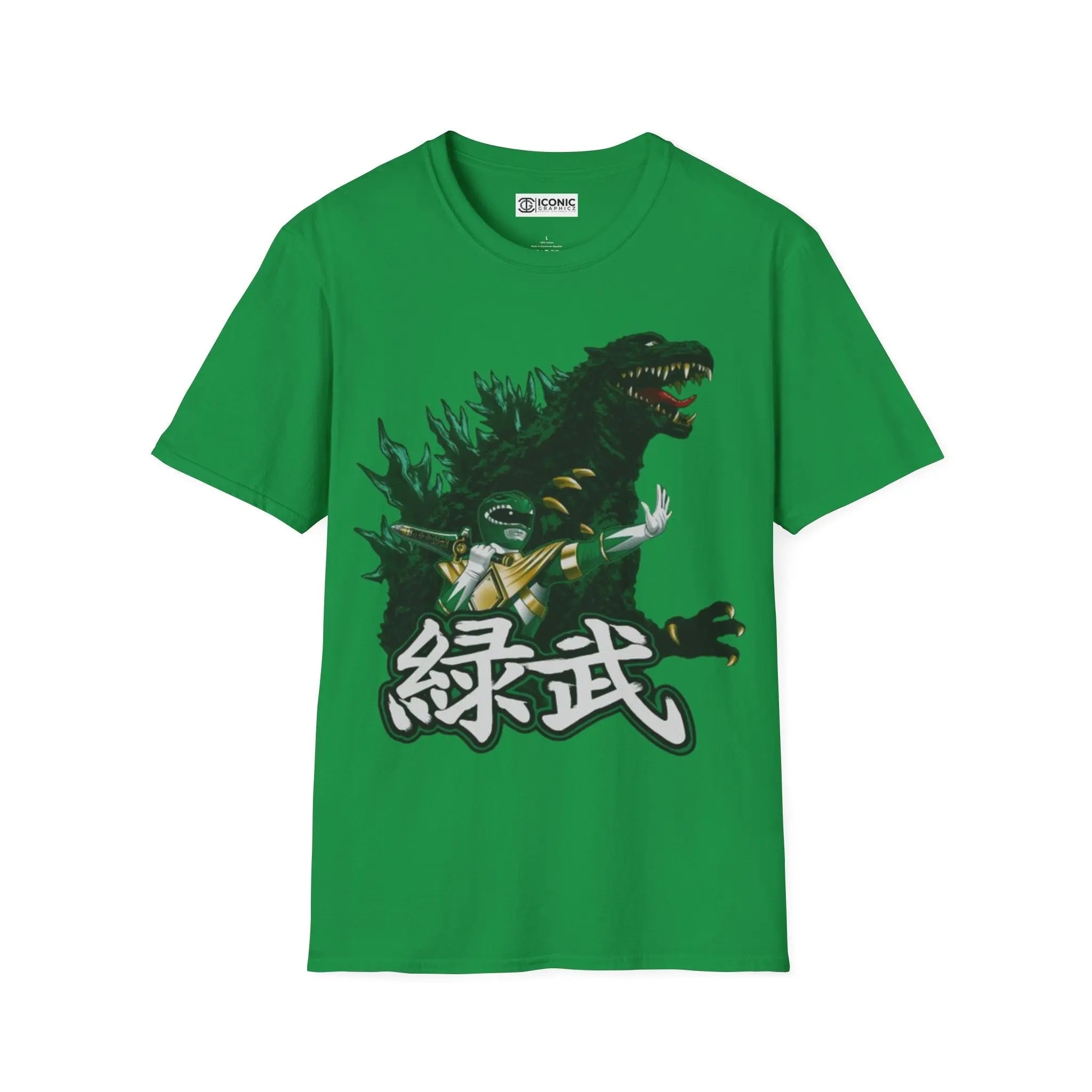 Power Rangers and Godzilla T-Shirt Printify