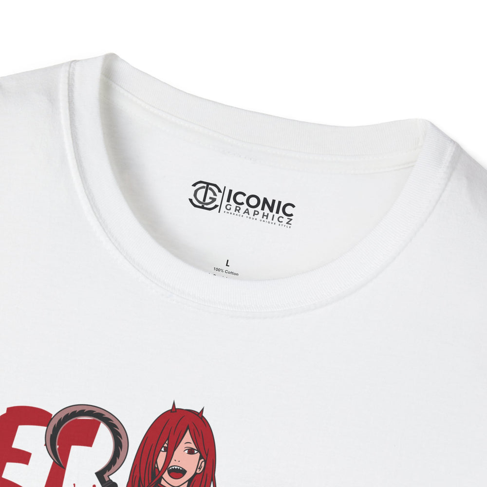 Power Chainsaw Man T-Shirt - IGZ Clothing  - Power Unisex Softstyle T-Shirt Best Price 26 at IGZ Clothing 