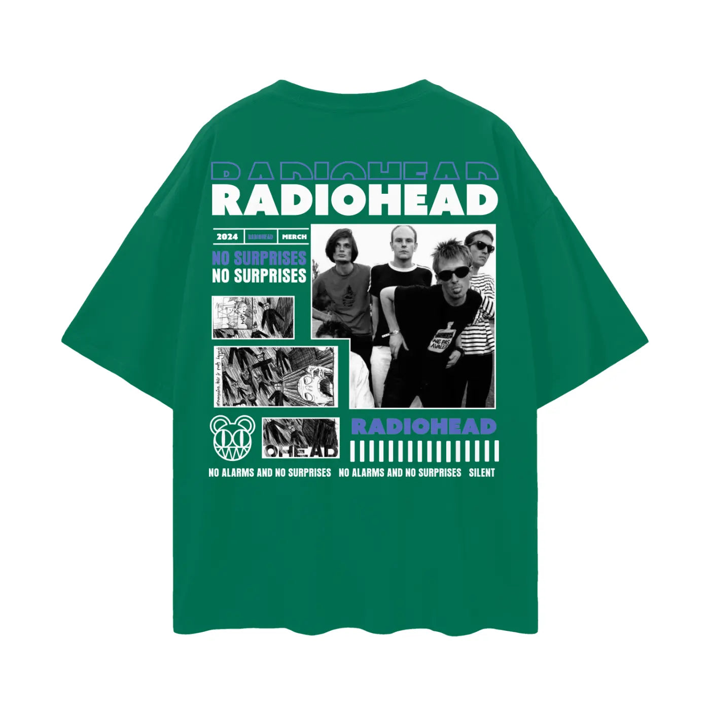 RADIOHEAD Oversize Deep Drop Shoulder Tee ODMPOD