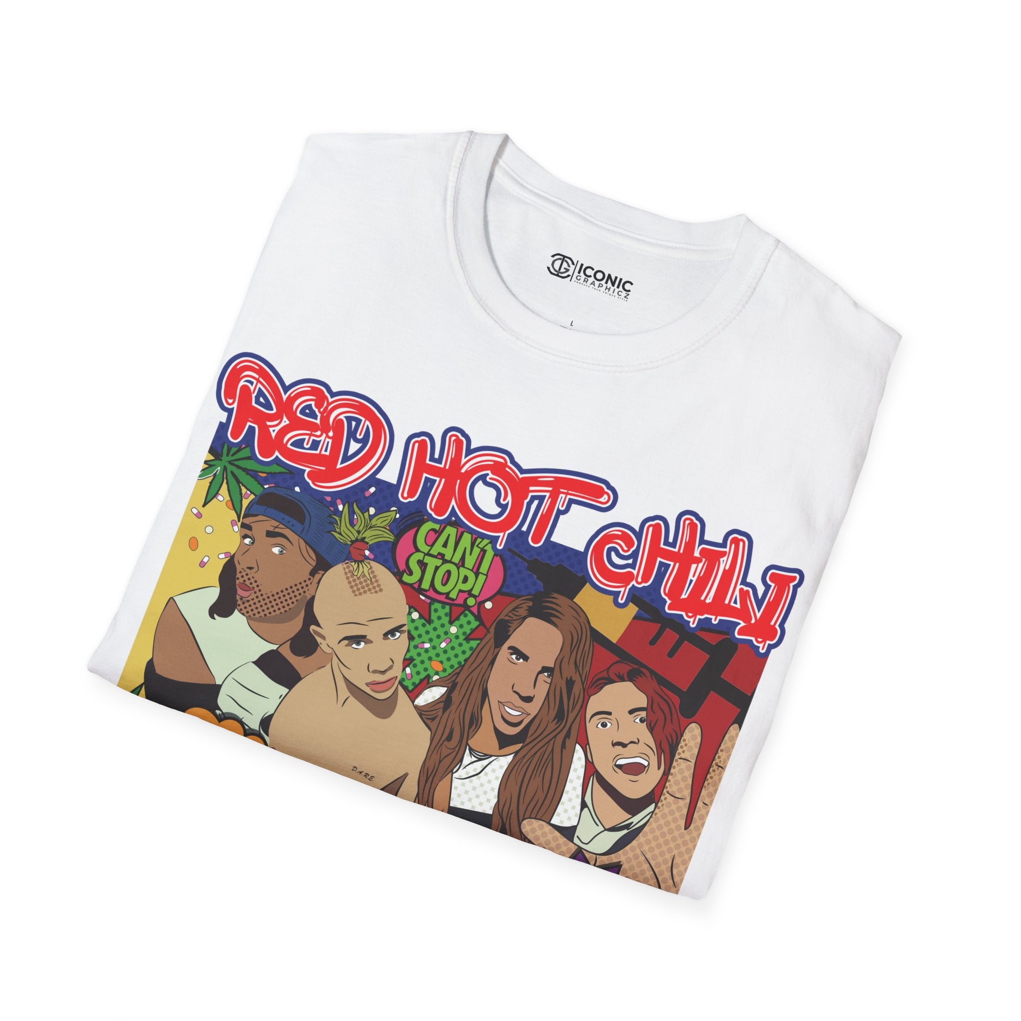 Red Hot Chili Peppers T-Shirt - IGZ Clothing  - Red Hot Chili Peppers Unisex Softstyle T-Shirt Best Price 26 at IGZ Clothing 
