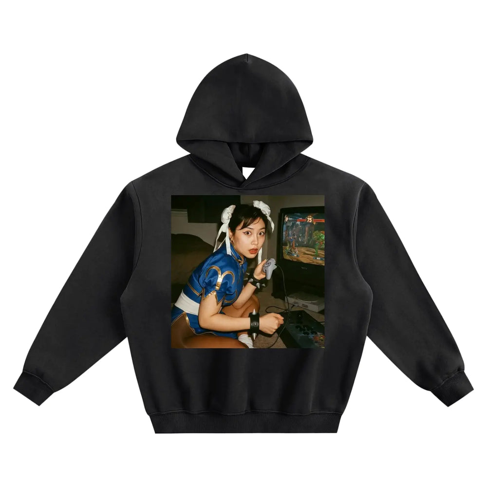Retro Gaming Fleeced Boxy Hoodie ODMPOD