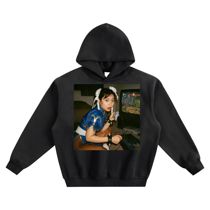 Retro Gaming Fleeced Boxy Hoodie ODMPOD
