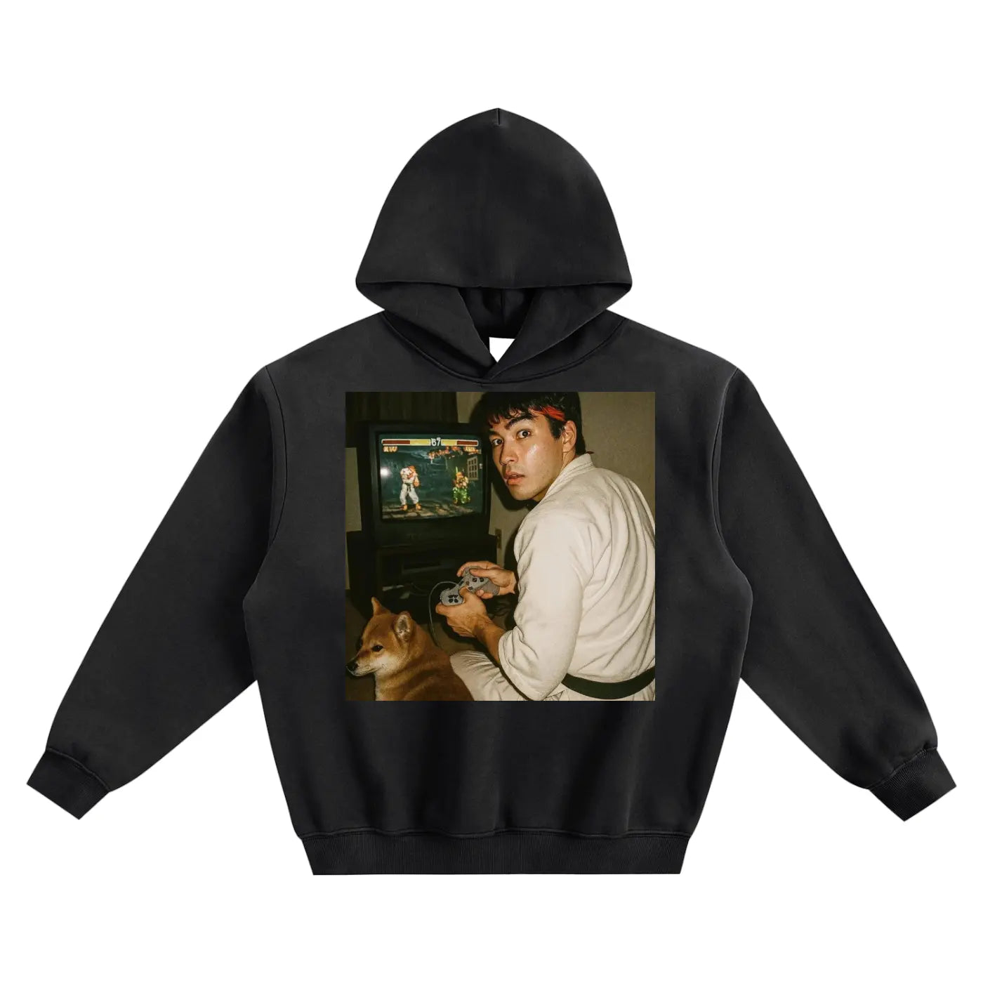 Retro Gaming Fleeced Boxy Hoodie ODMPOD