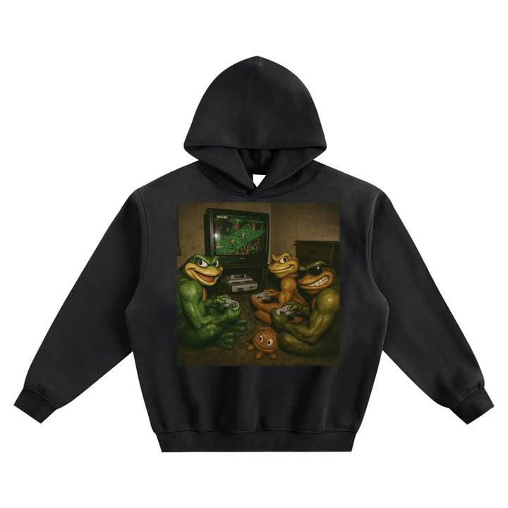 Retro Gaming Fleeced Boxy Hoodie ODMPOD