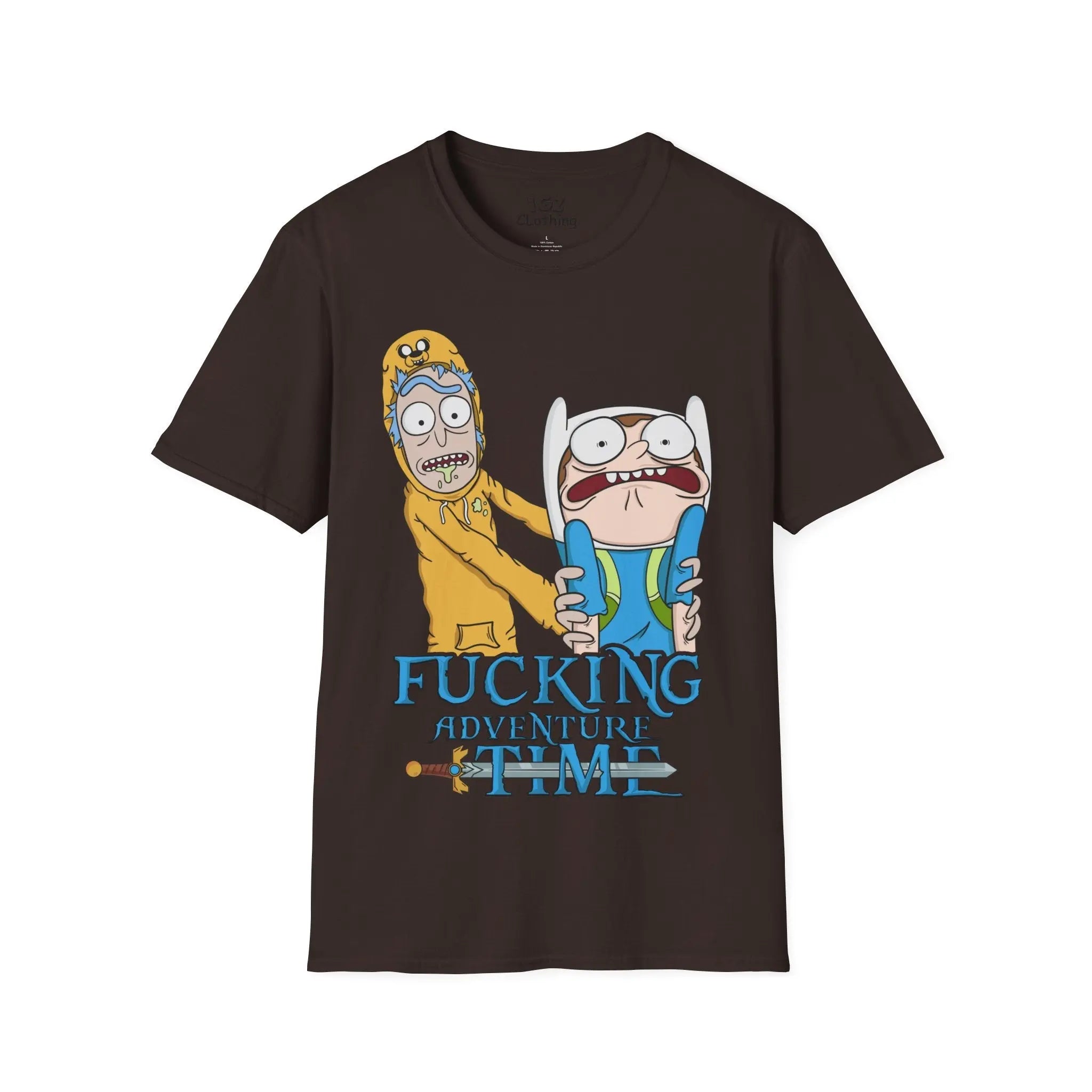 Rick and Morty Adventure Time T-Shirt Printify