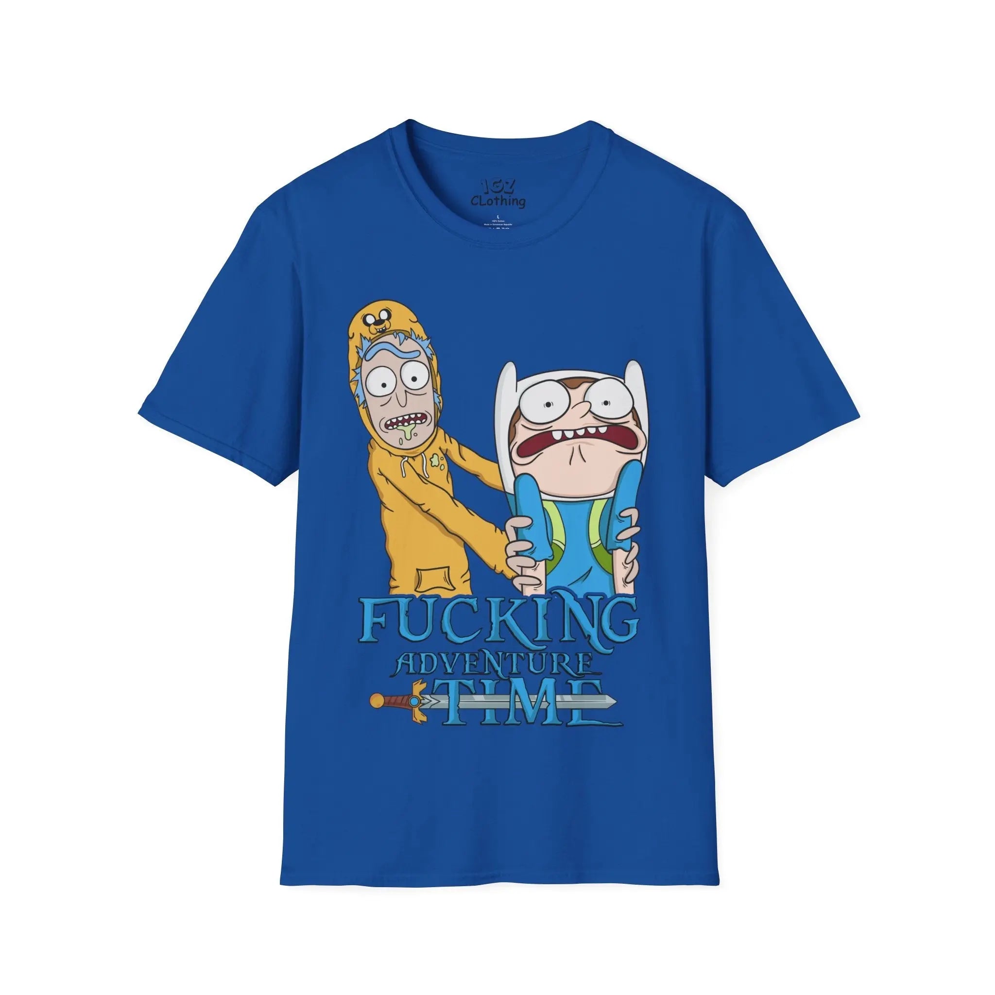 Rick and Morty Adventure Time T-Shirt Printify