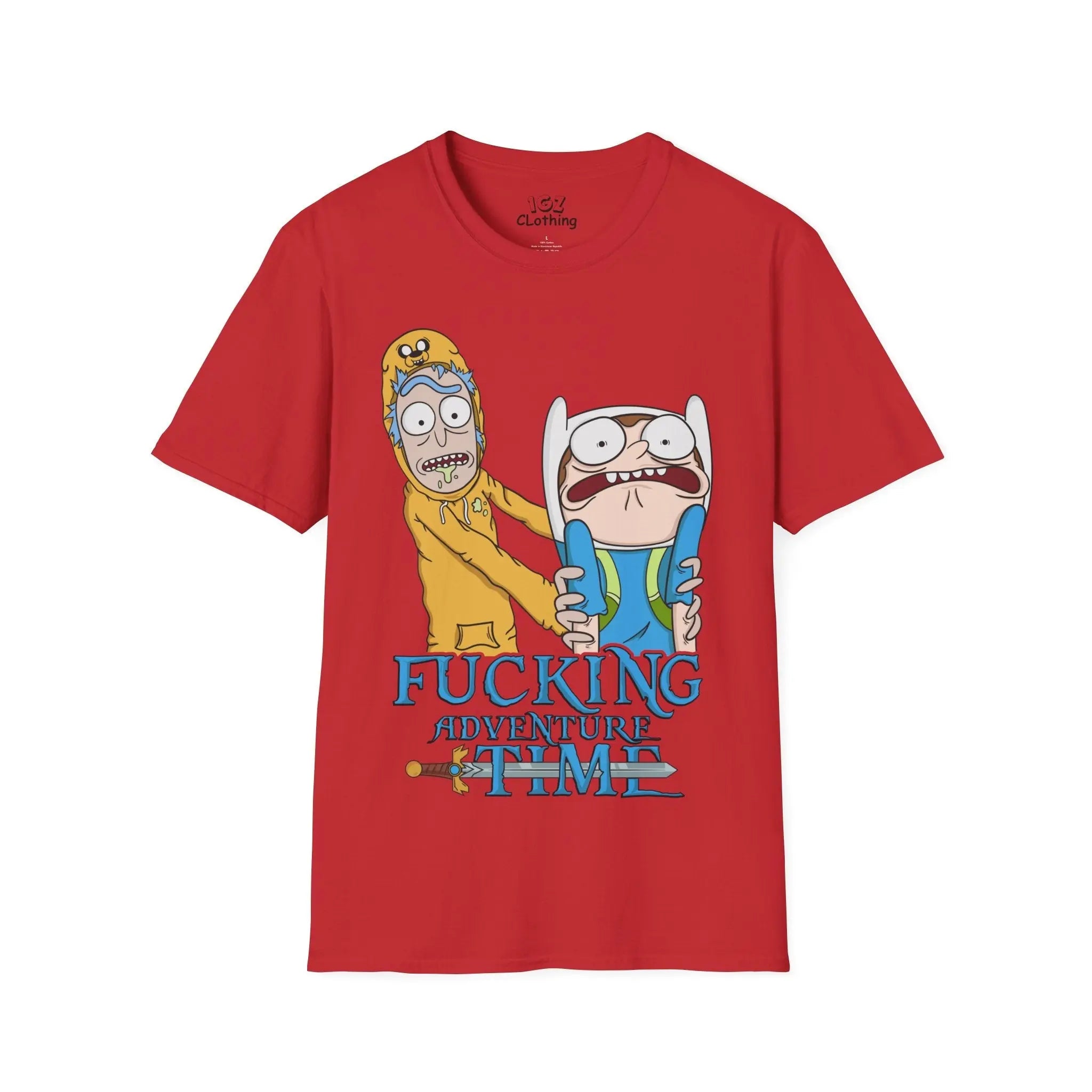 Rick and Morty Adventure Time T-Shirt Printify