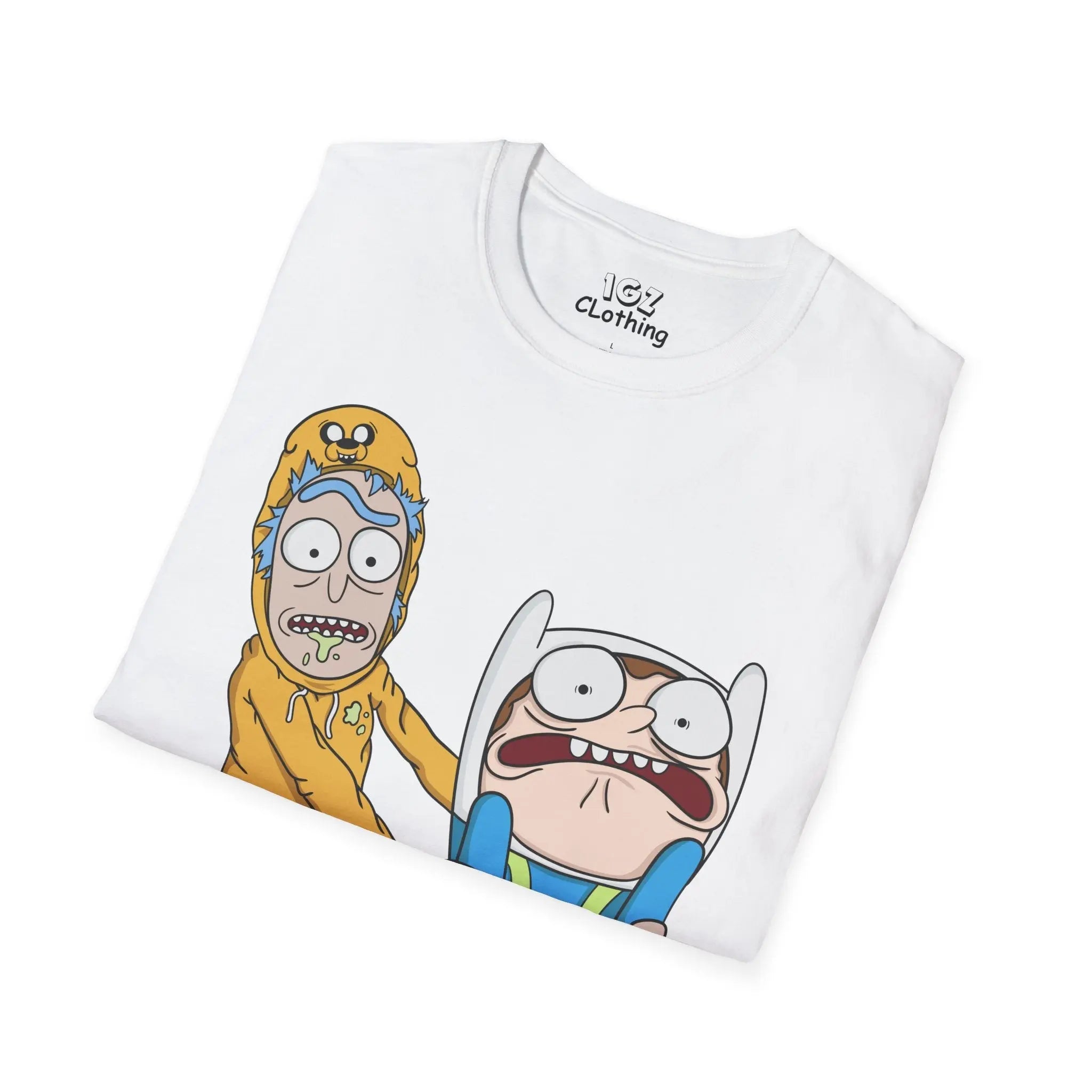 Rick and Morty Adventure Time T-Shirt Printify