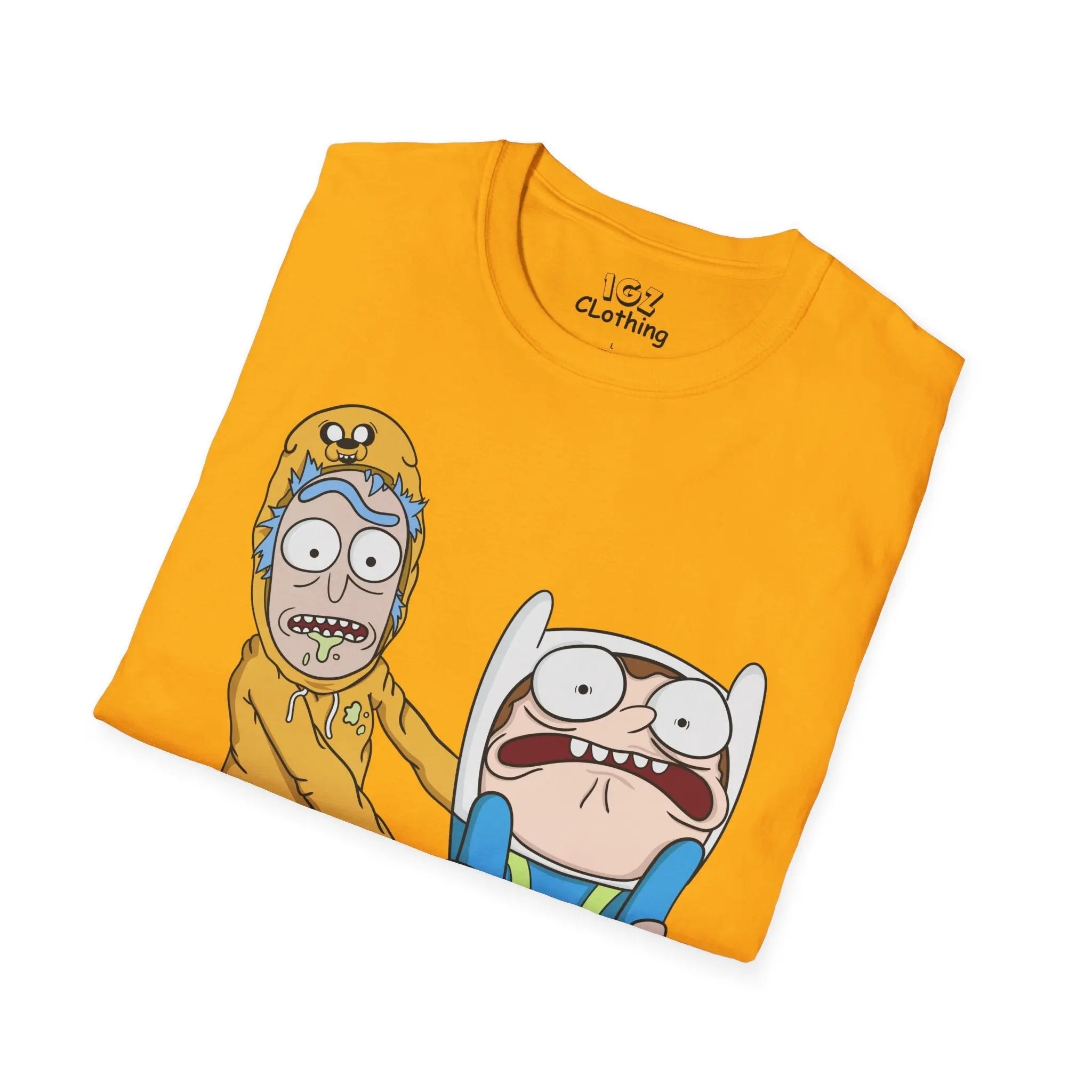 Rick and Morty Adventure Time T-Shirt Printify