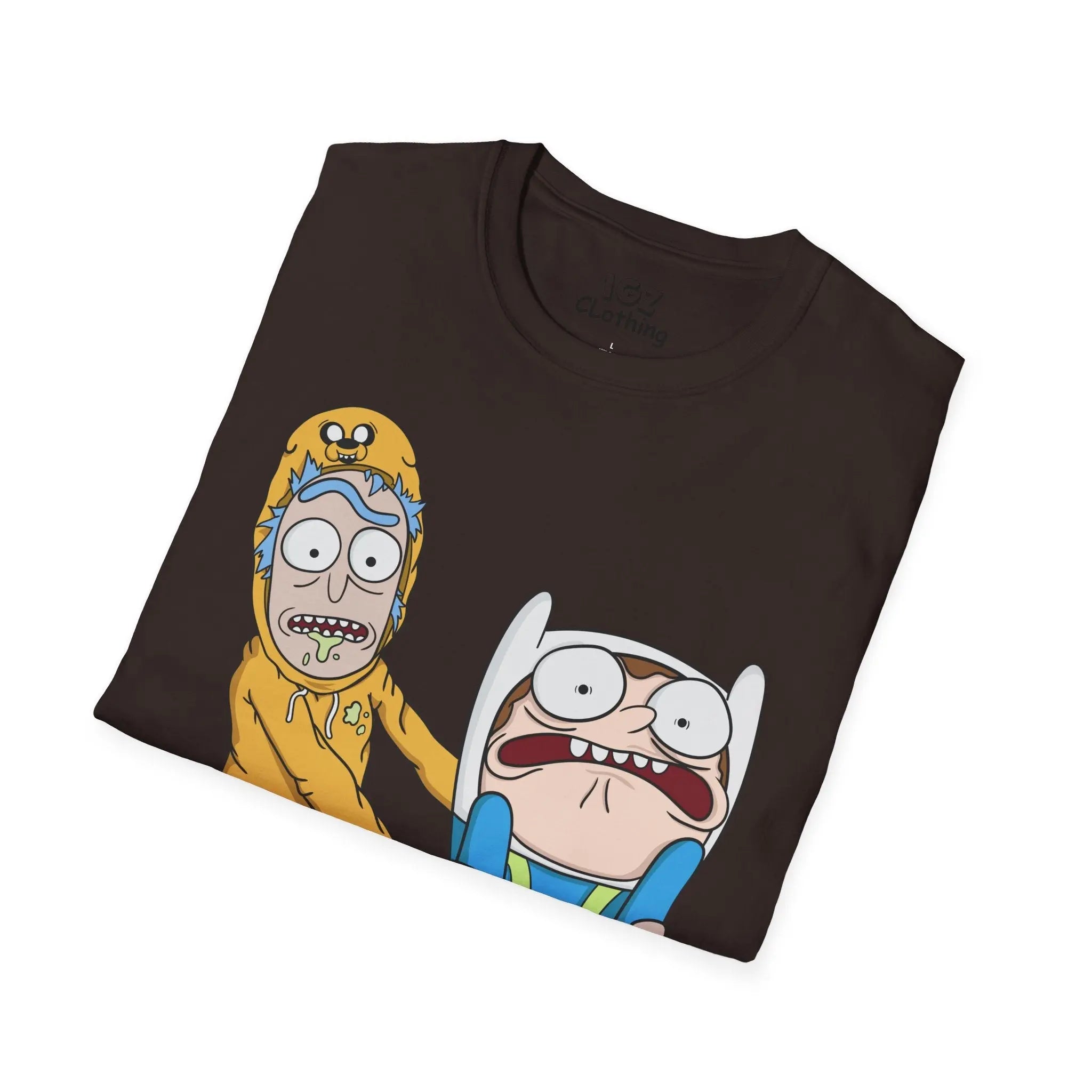 Rick and Morty Adventure Time T-Shirt Printify